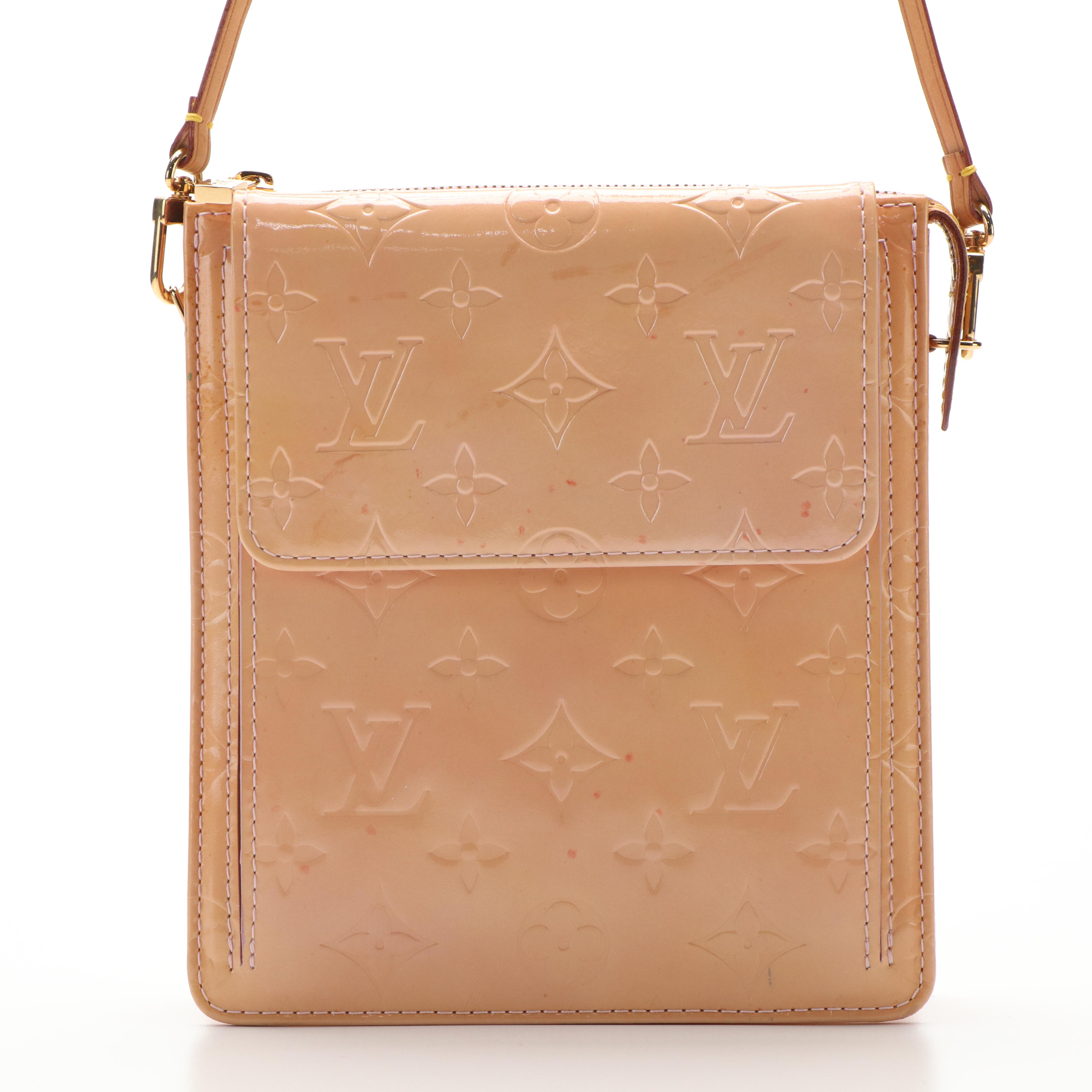 Louis Vuitton Rose Beige  Monogram Vernis Mott Bag