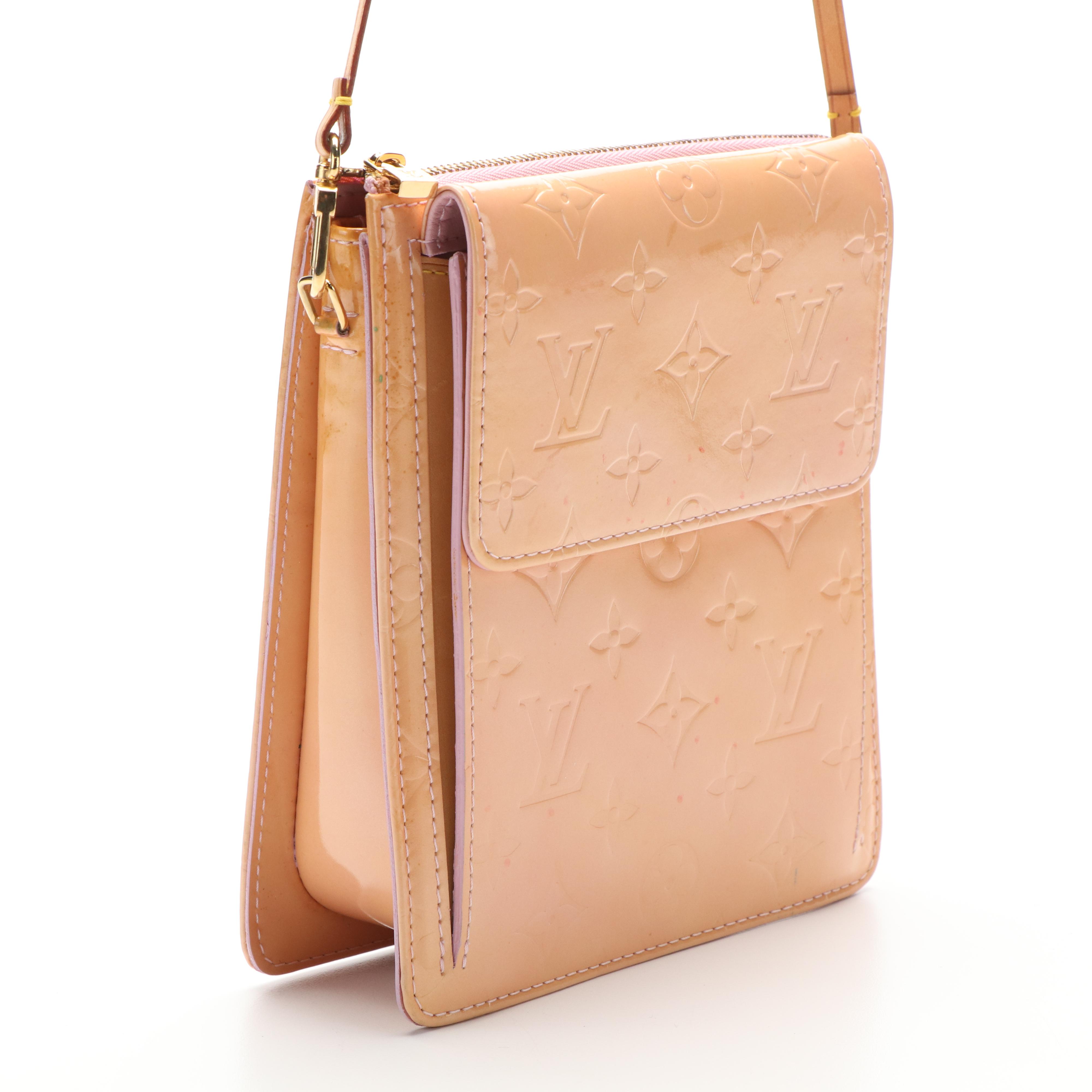 Louis Vuitton Rose Beige  Monogram Vernis Mott Bag