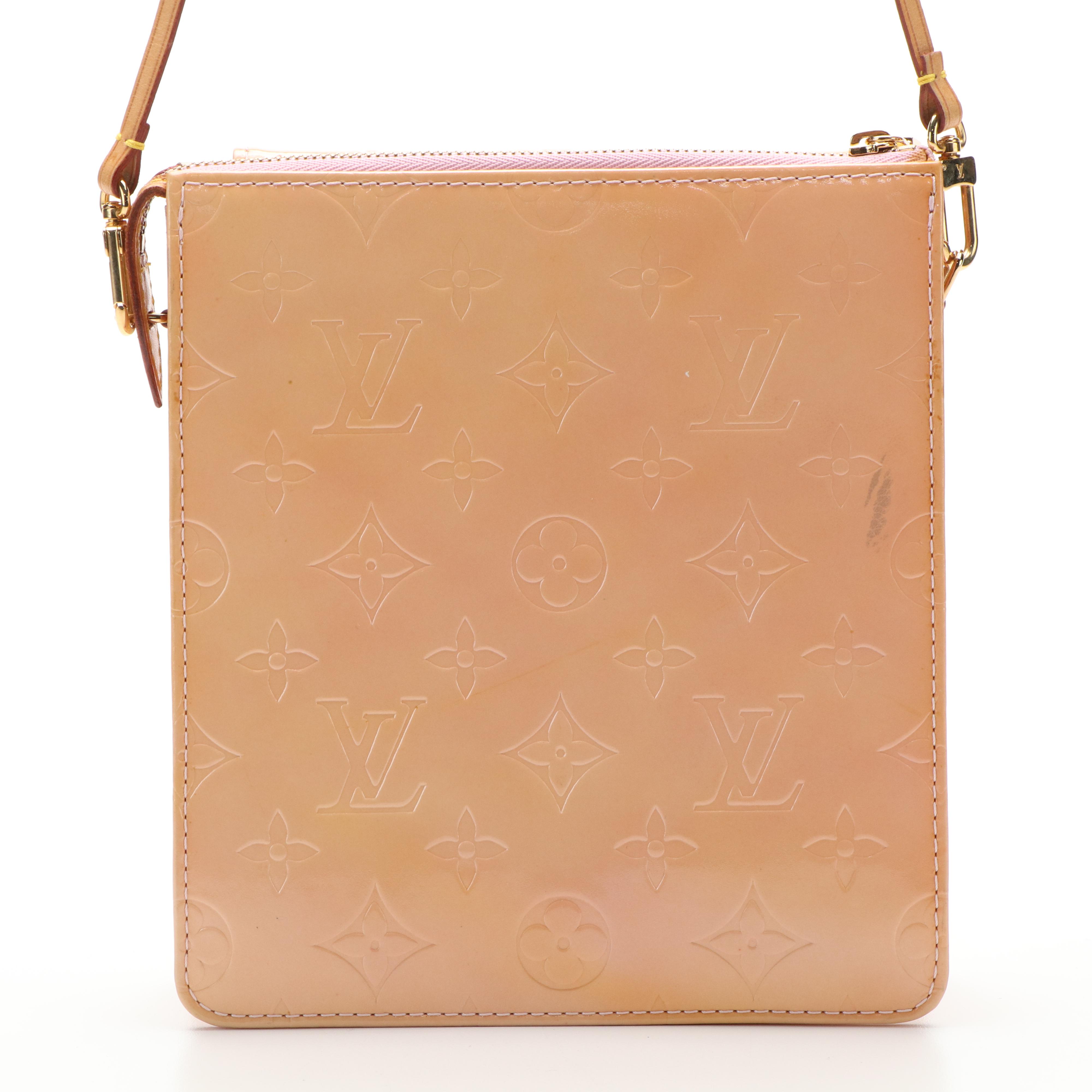 Louis Vuitton Rose Beige  Monogram Vernis Mott Bag