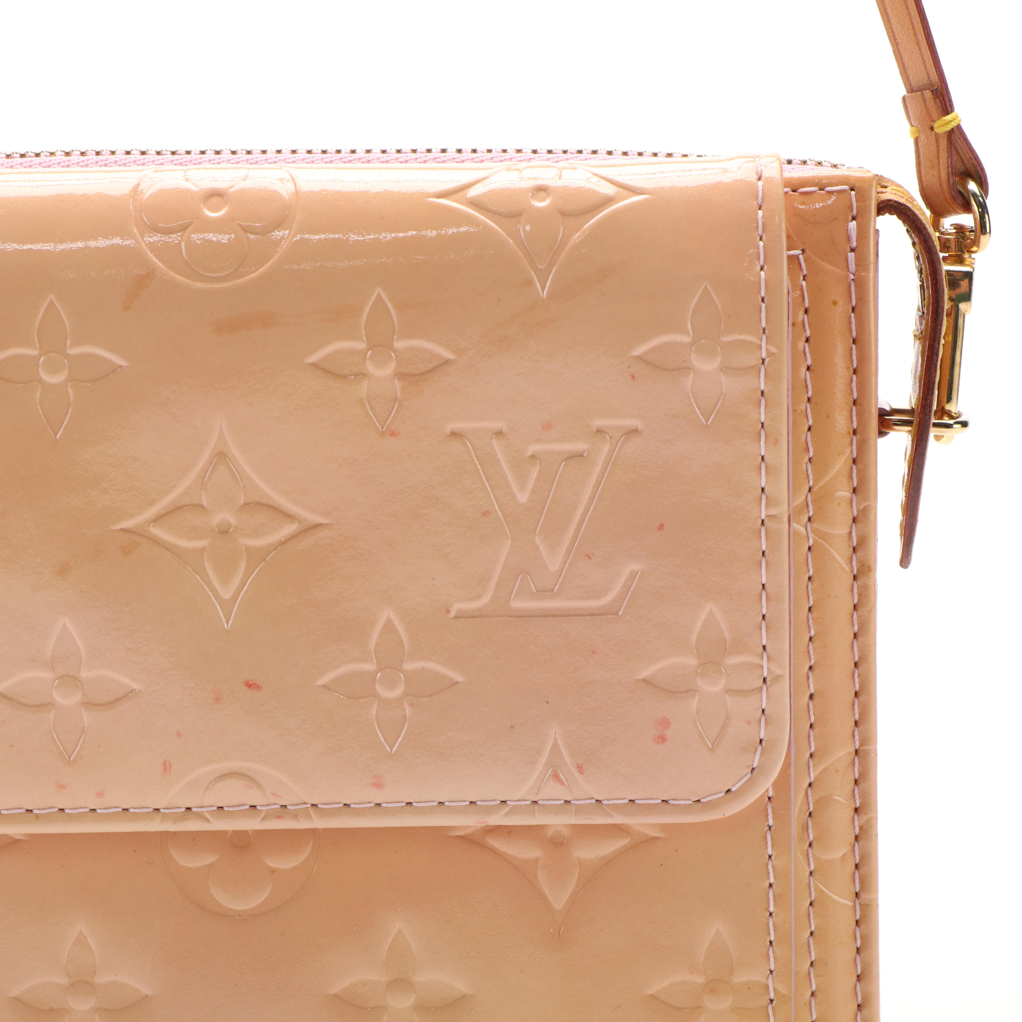 Louis Vuitton Rose Beige  Monogram Vernis Mott Bag