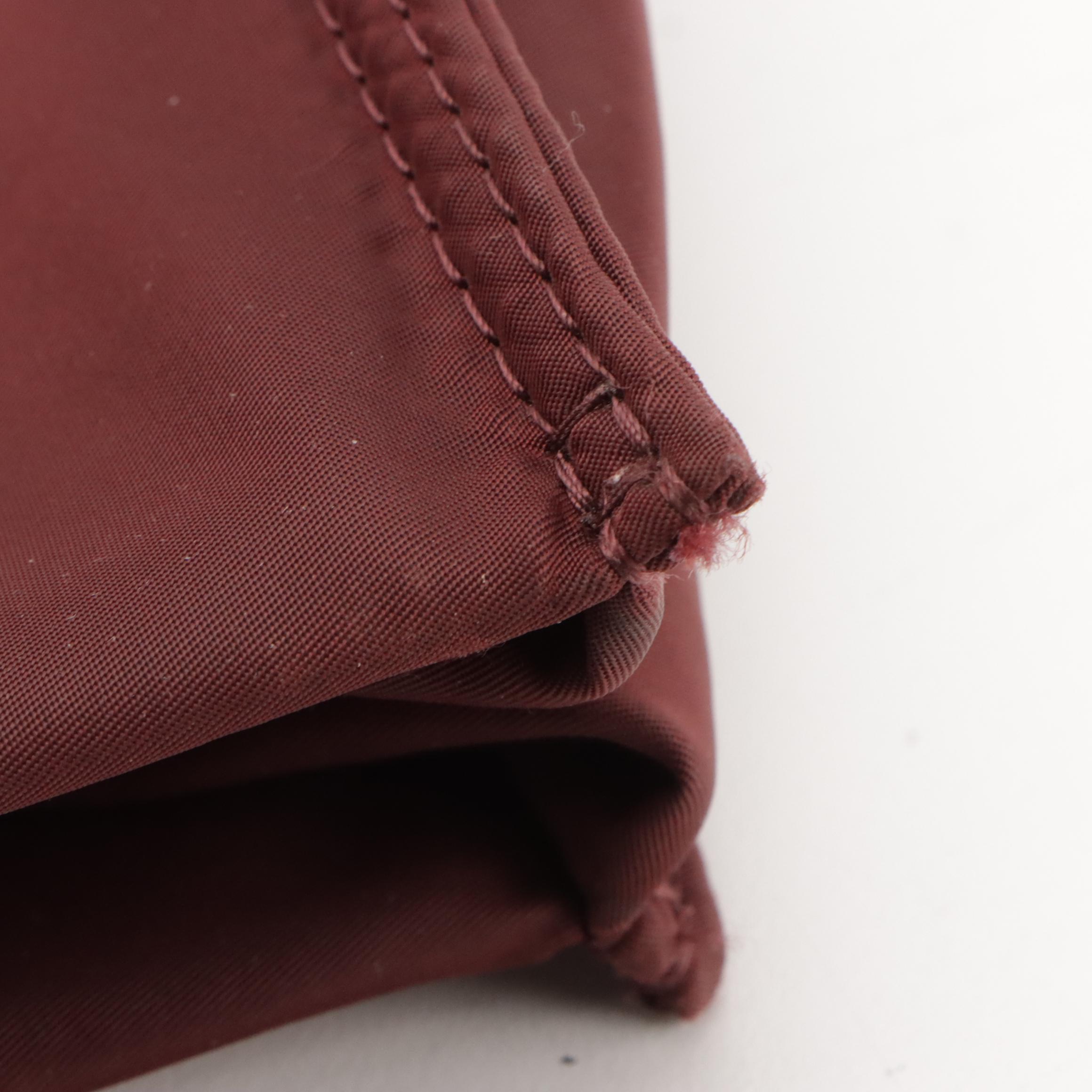 Tory Burch Large Ella Tote Bag in Maroon Nylon and Leather Trim