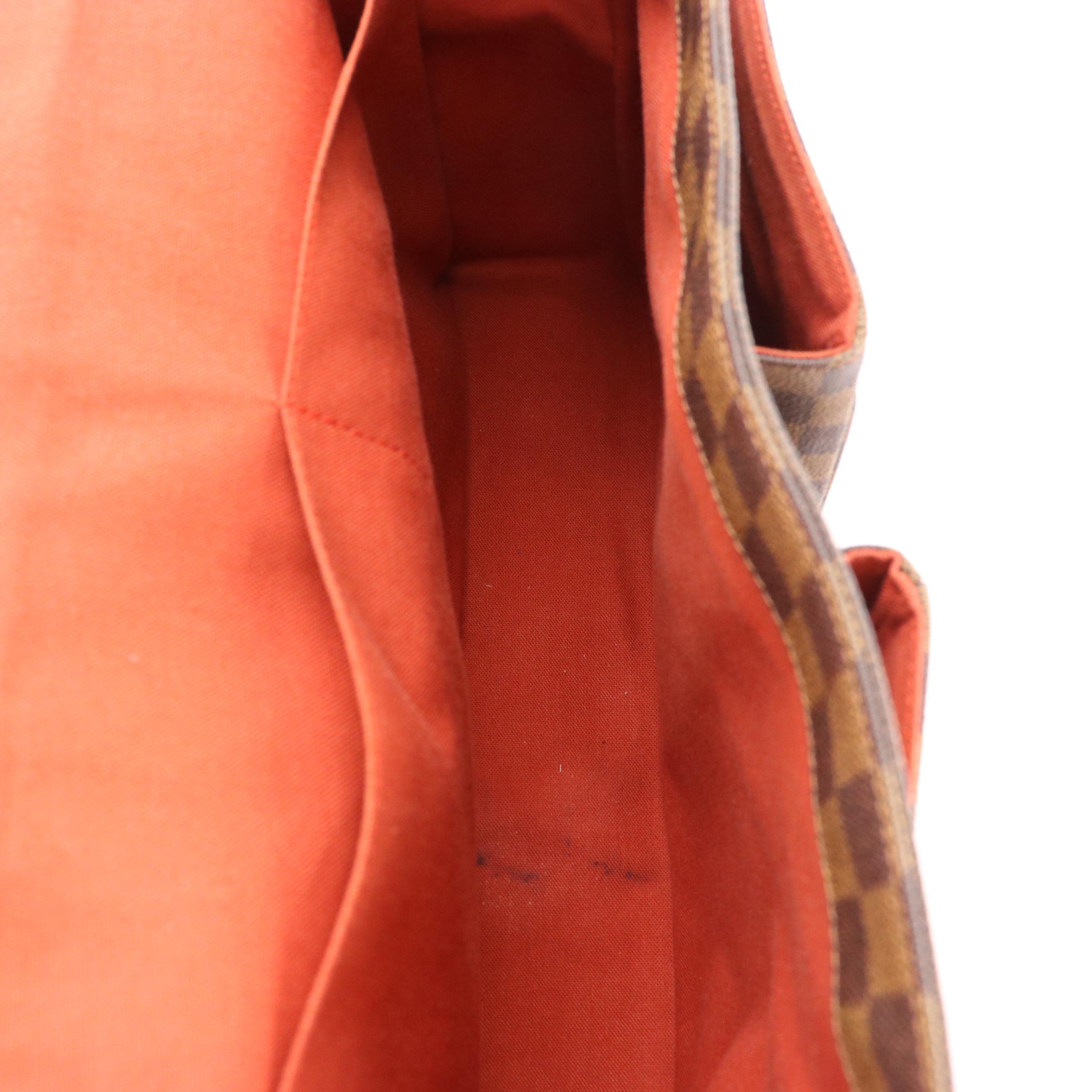 Louis Vuitton Broadway Messenger Bag in Damier Ebene Canvas and Leather