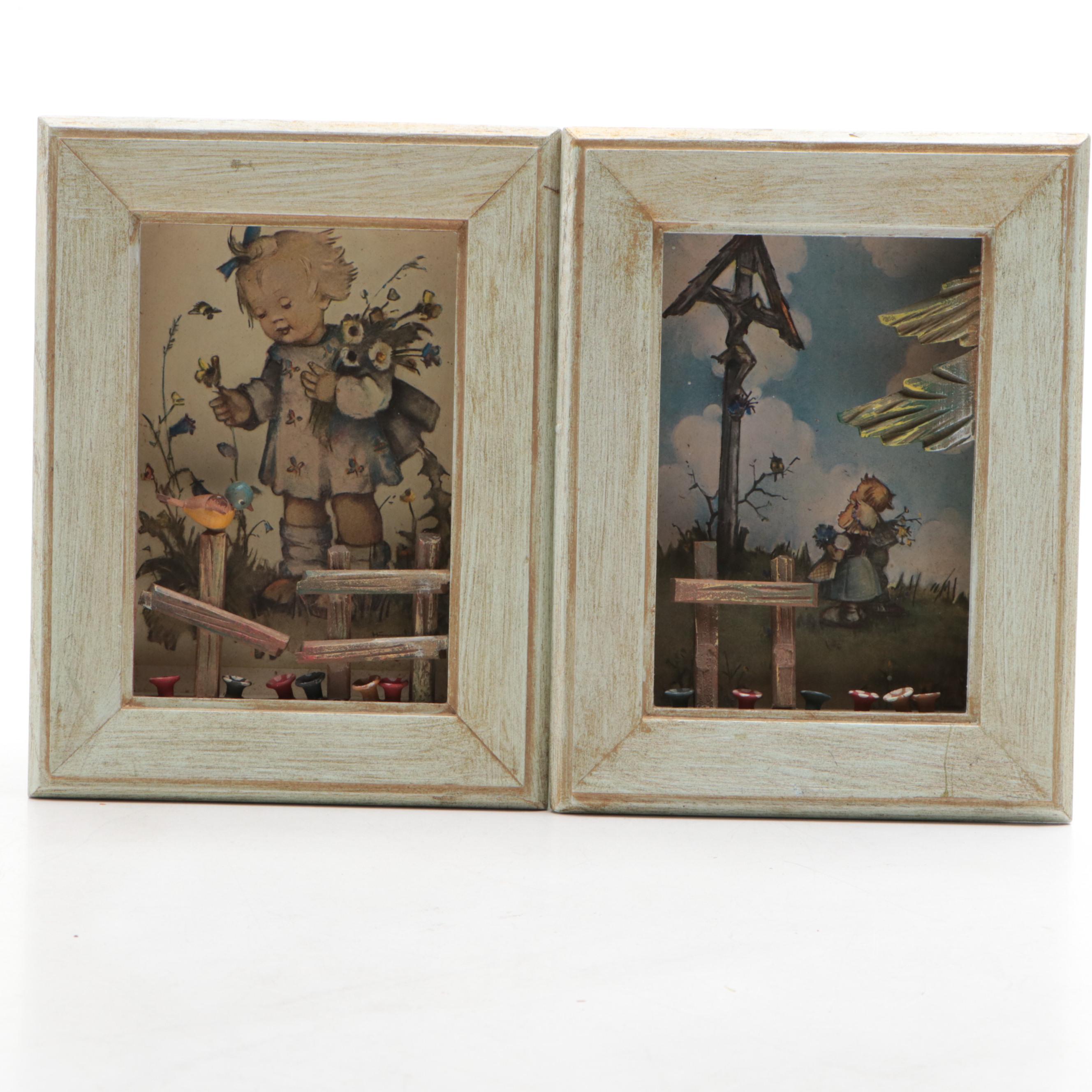 Emil Fink Verlag for Anri Hummel Print Shadowboxes, Mid-20th Century