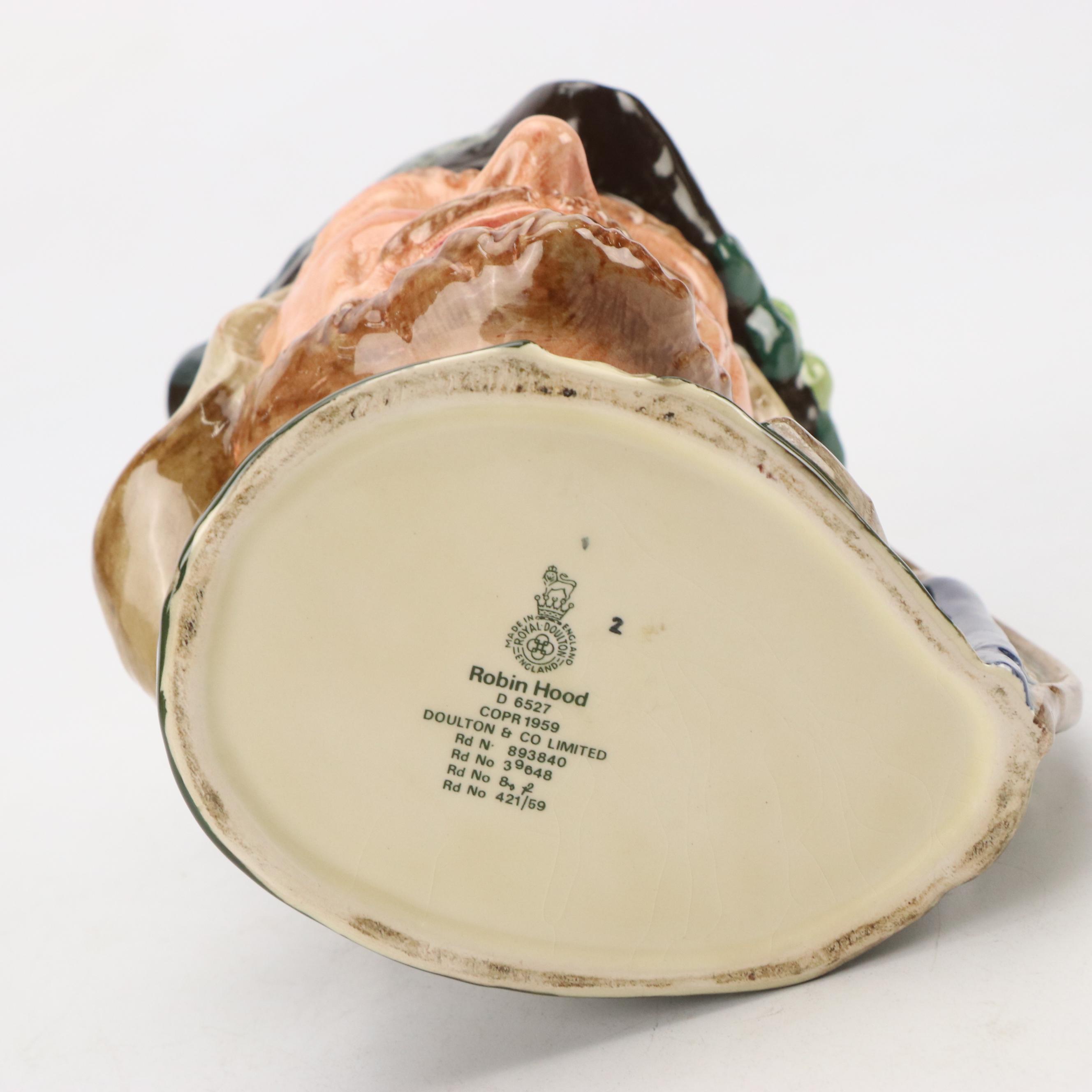 Royal Doulton "Robin Hood" Porcelain Toby Mug, Circa 1959