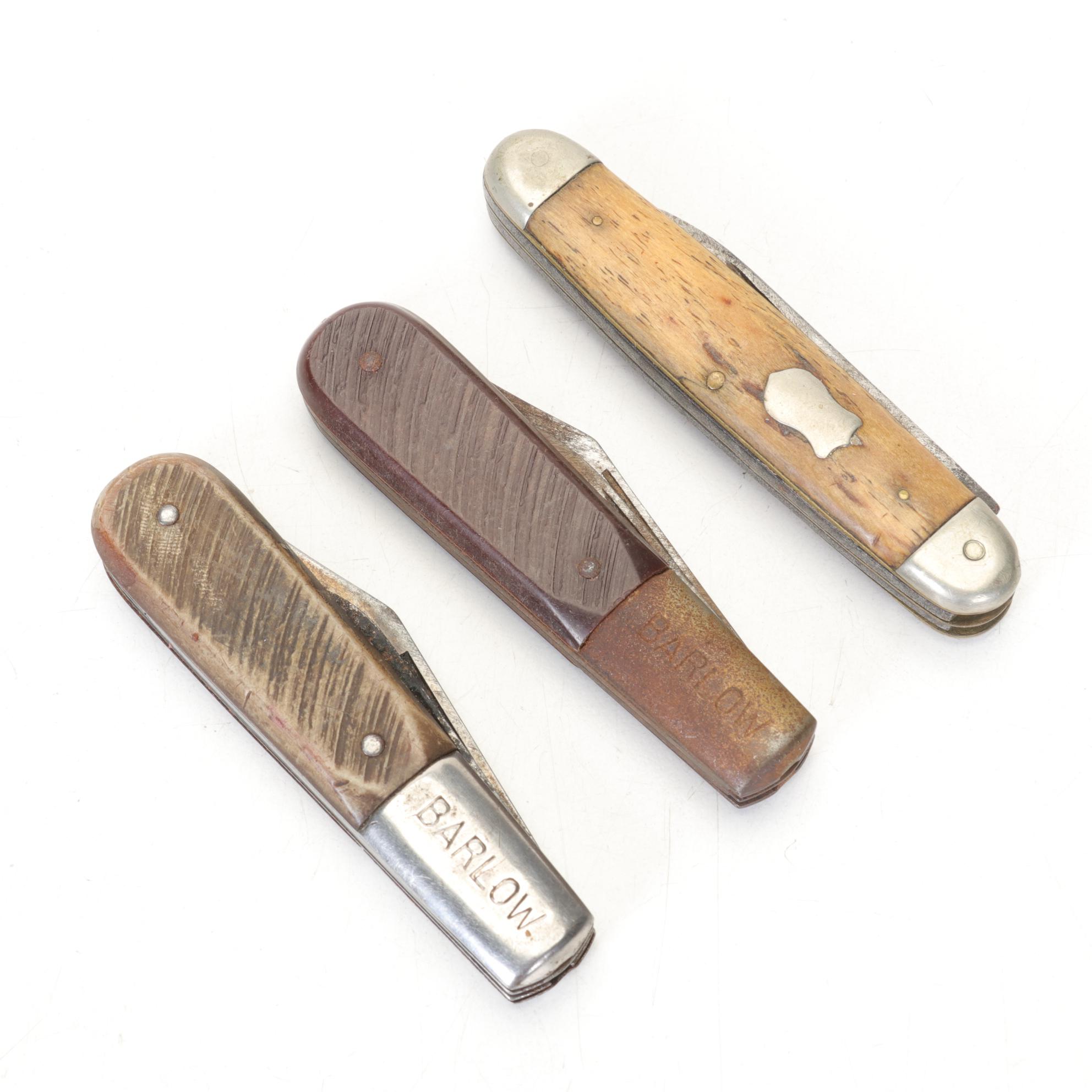 Folding Pocket Knives Featuring Barrow "Imperial Jackmaster" and Others