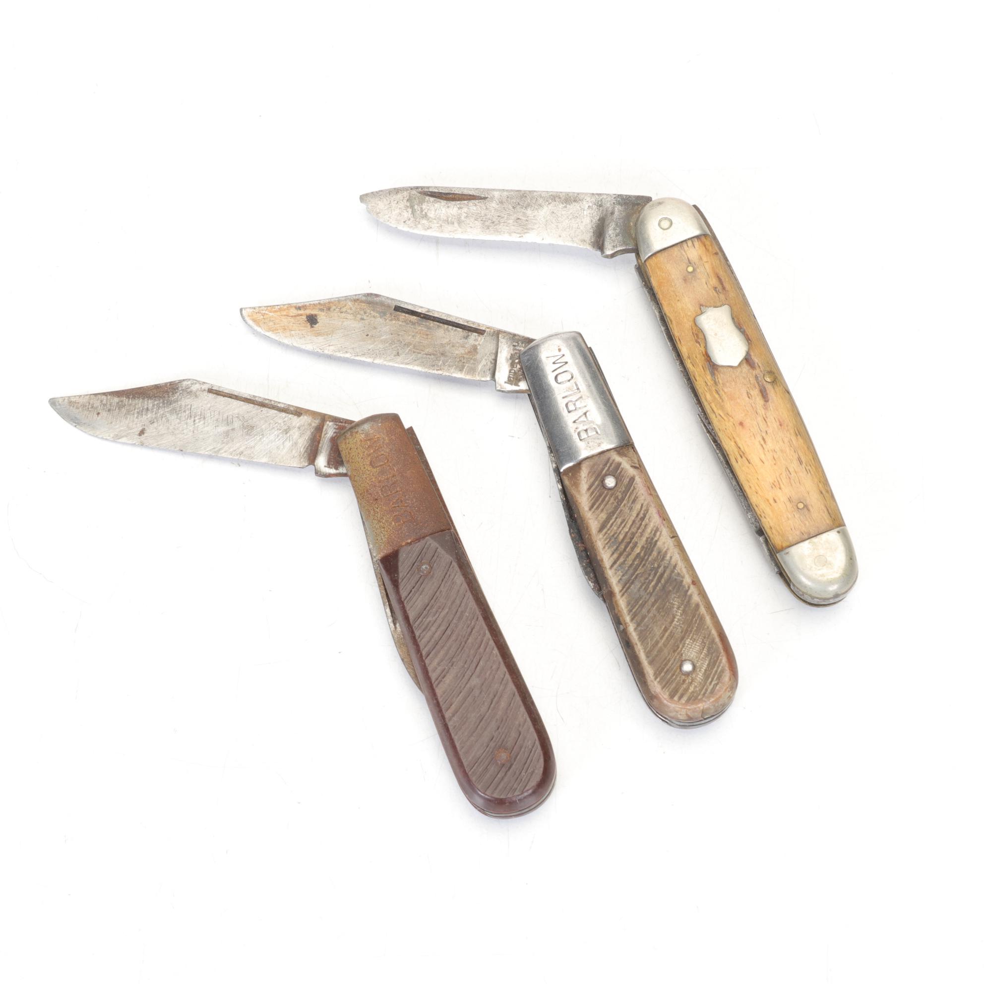 Folding Pocket Knives Featuring Barrow "Imperial Jackmaster" and Others