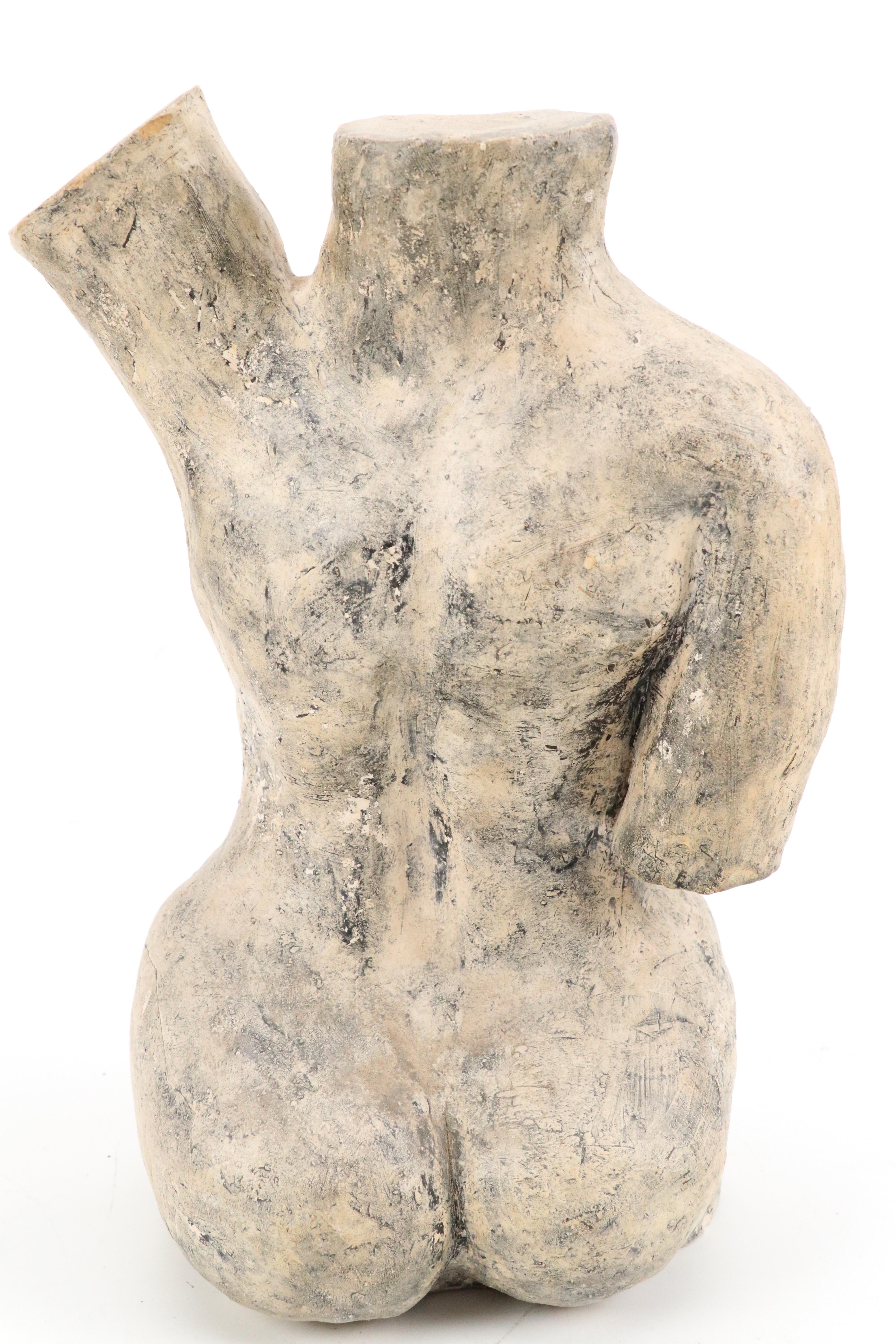 Ceramic Sculpture of Nude Woman's Torso
