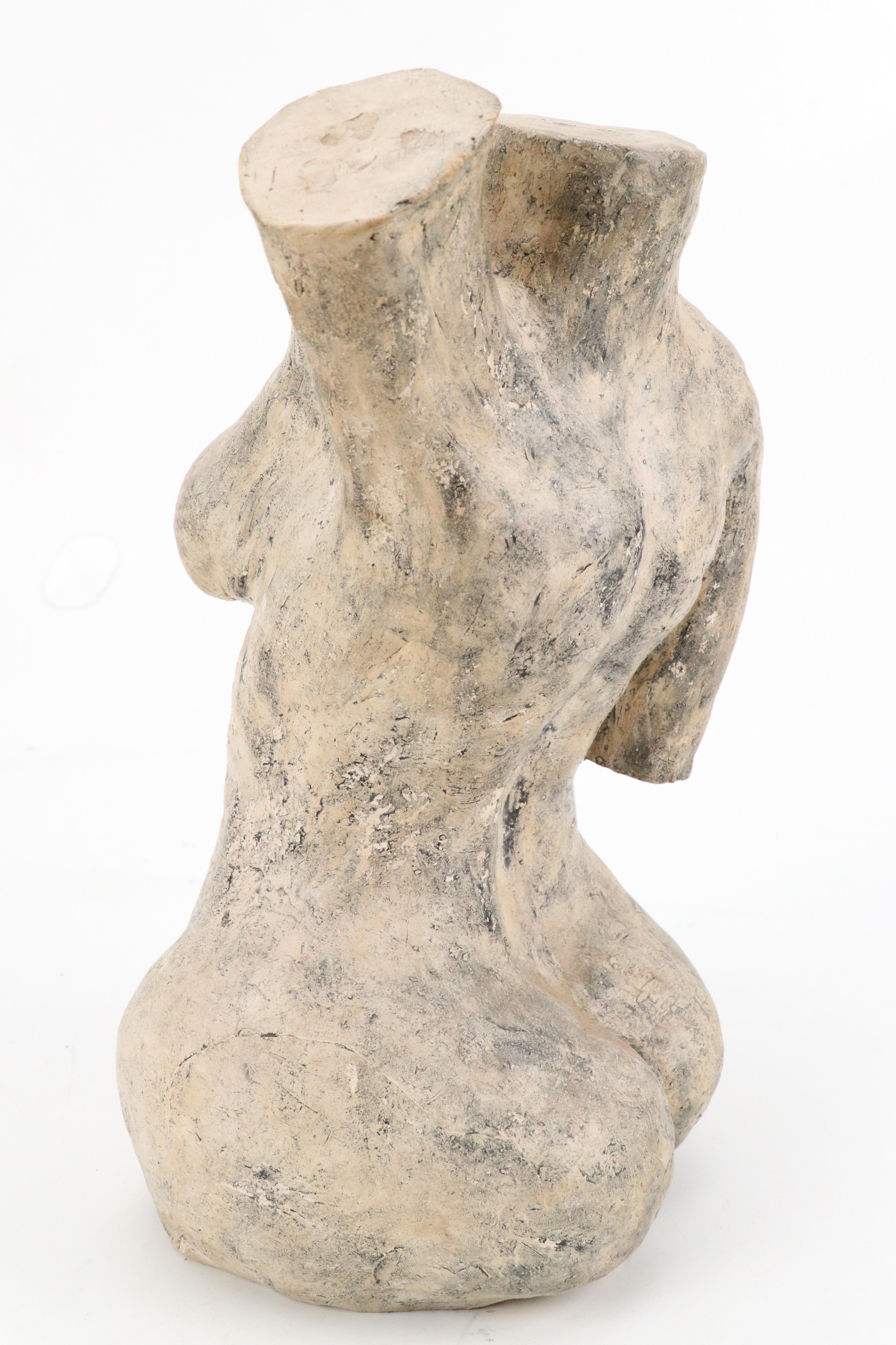 Ceramic Sculpture of Nude Woman's Torso