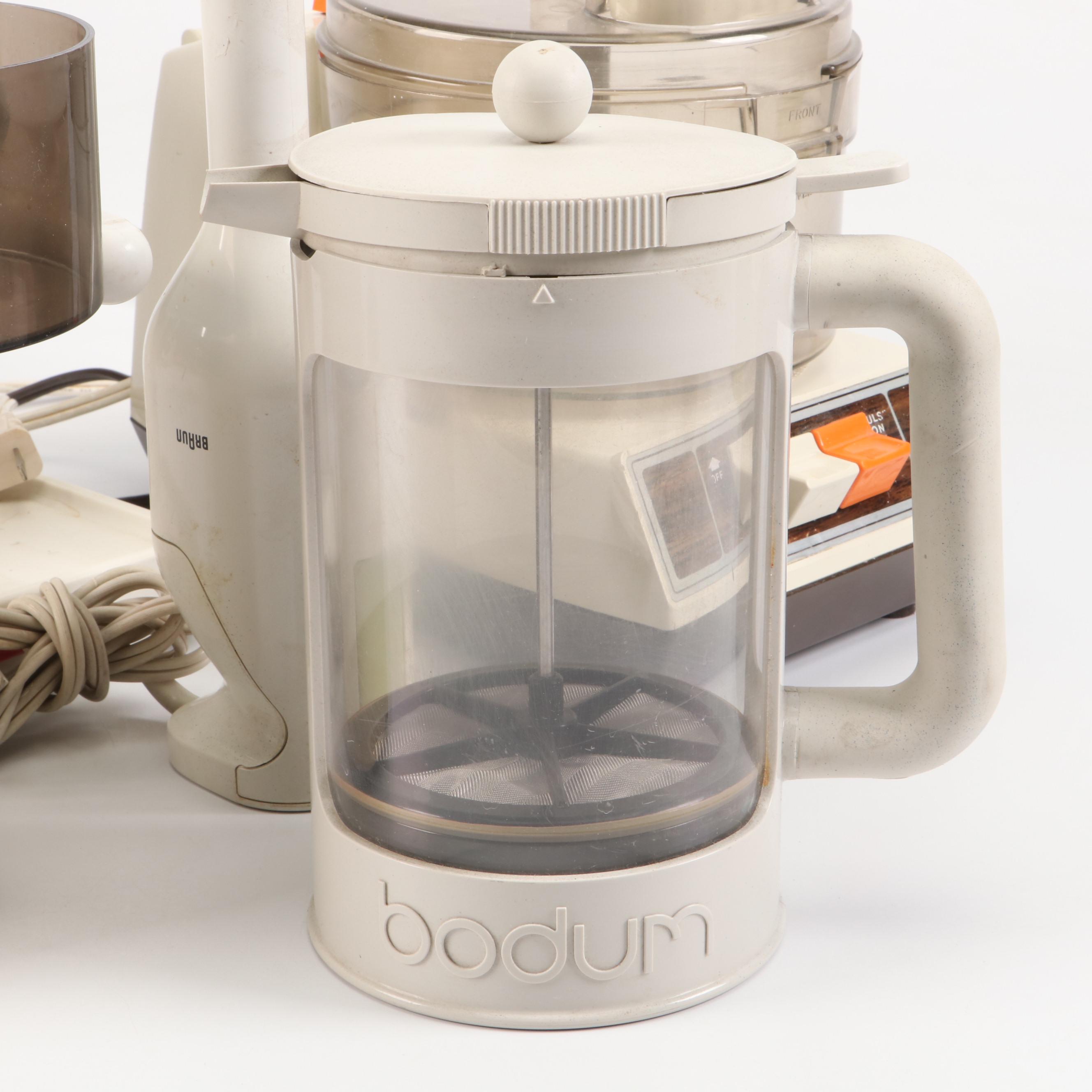 General Electric Plastic Food Processor with Braun Handheld Blender and More