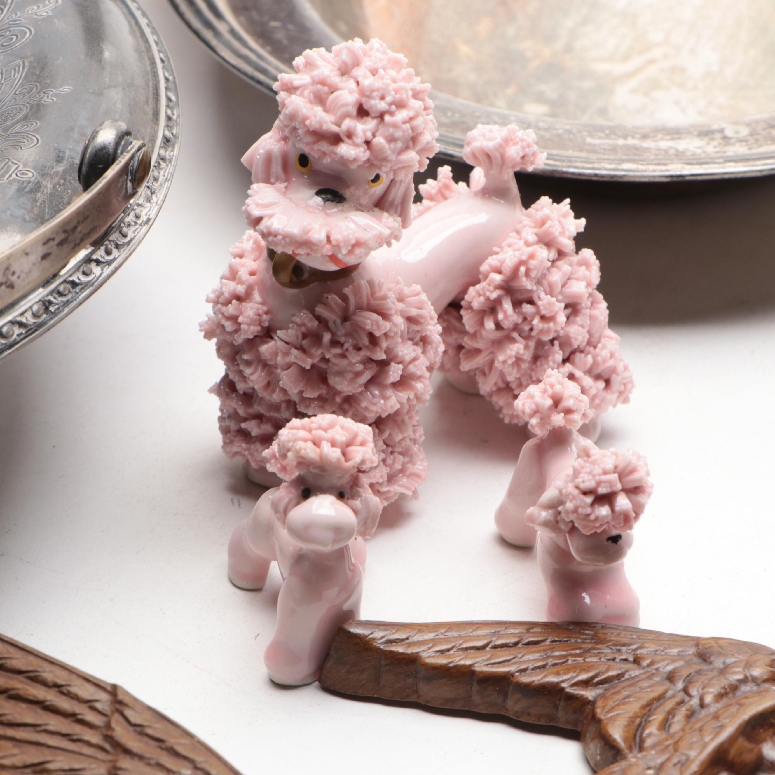 Reed & Barton Etched Silver Plate Bowl with Terracotta Miniature Vase and More