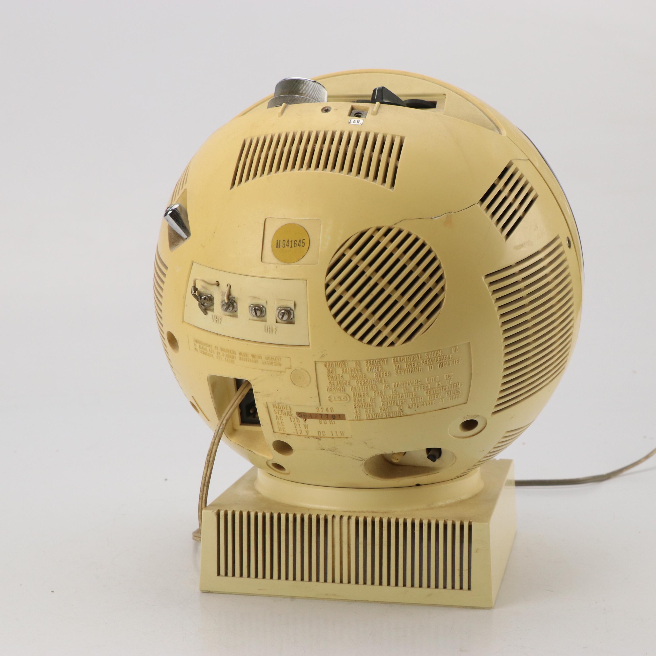 JVC Videosphere Space Helmet Portable Television, Mid/Late 20th Century