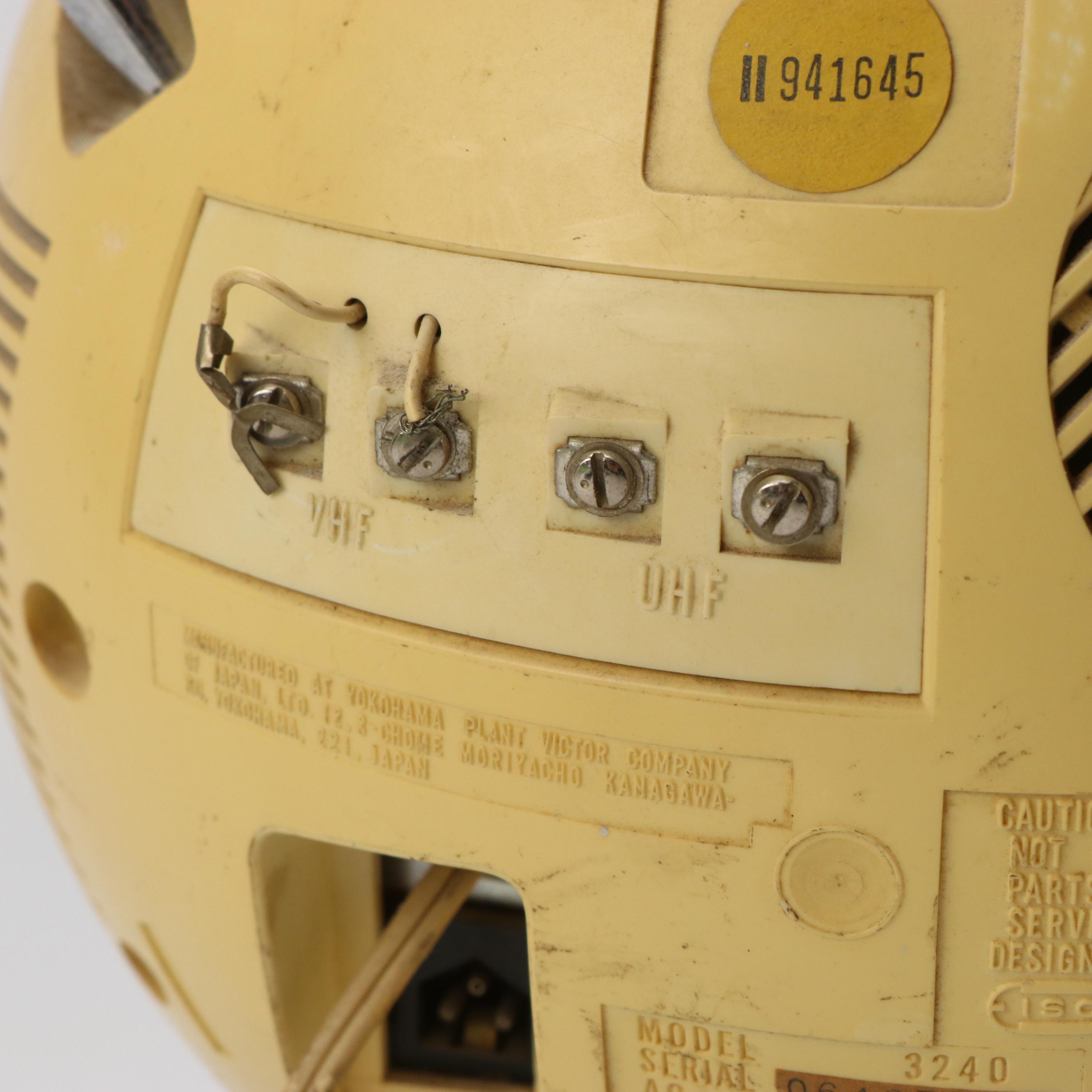 JVC Videosphere Space Helmet Portable Television, Mid/Late 20th Century