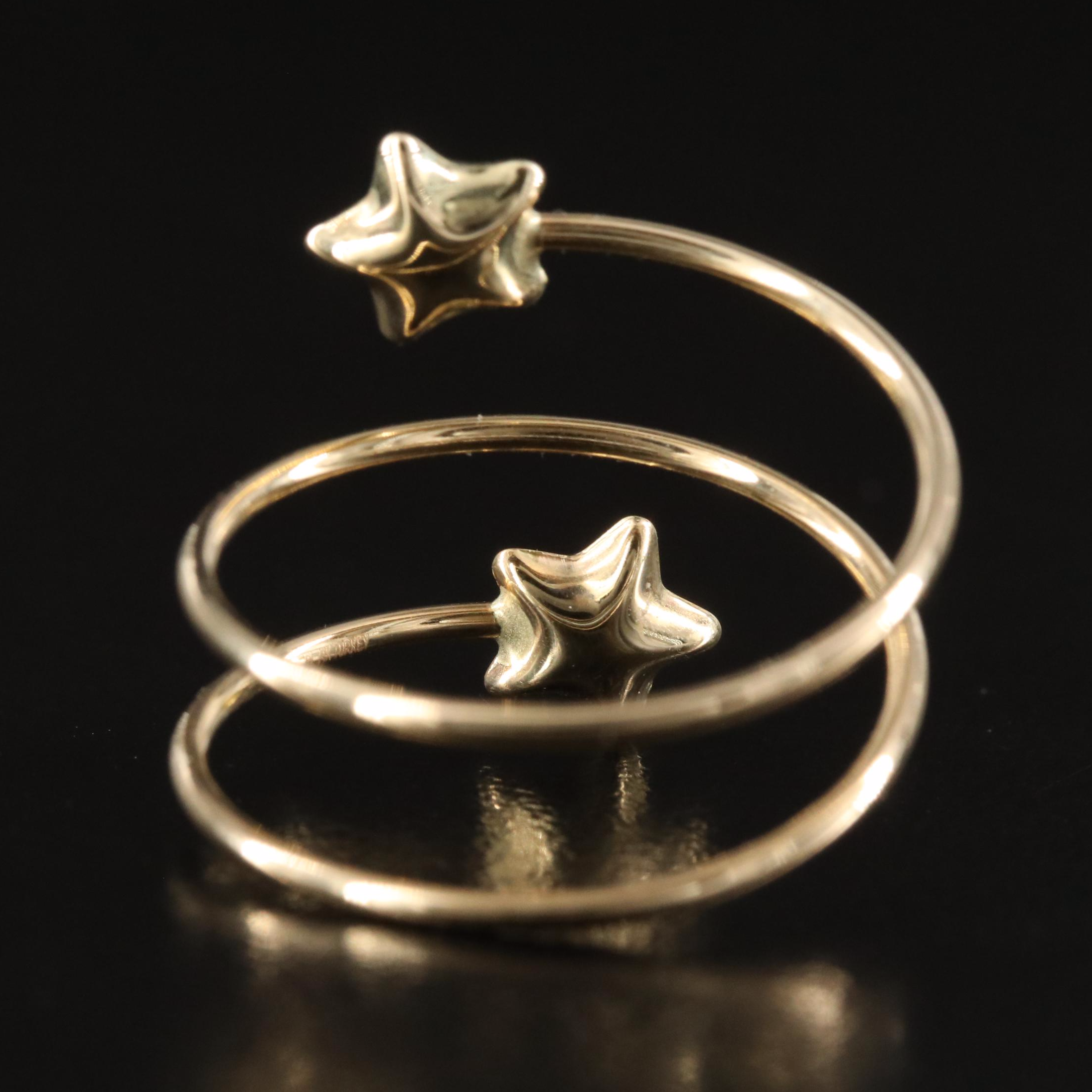 14K Star Wrap Ring