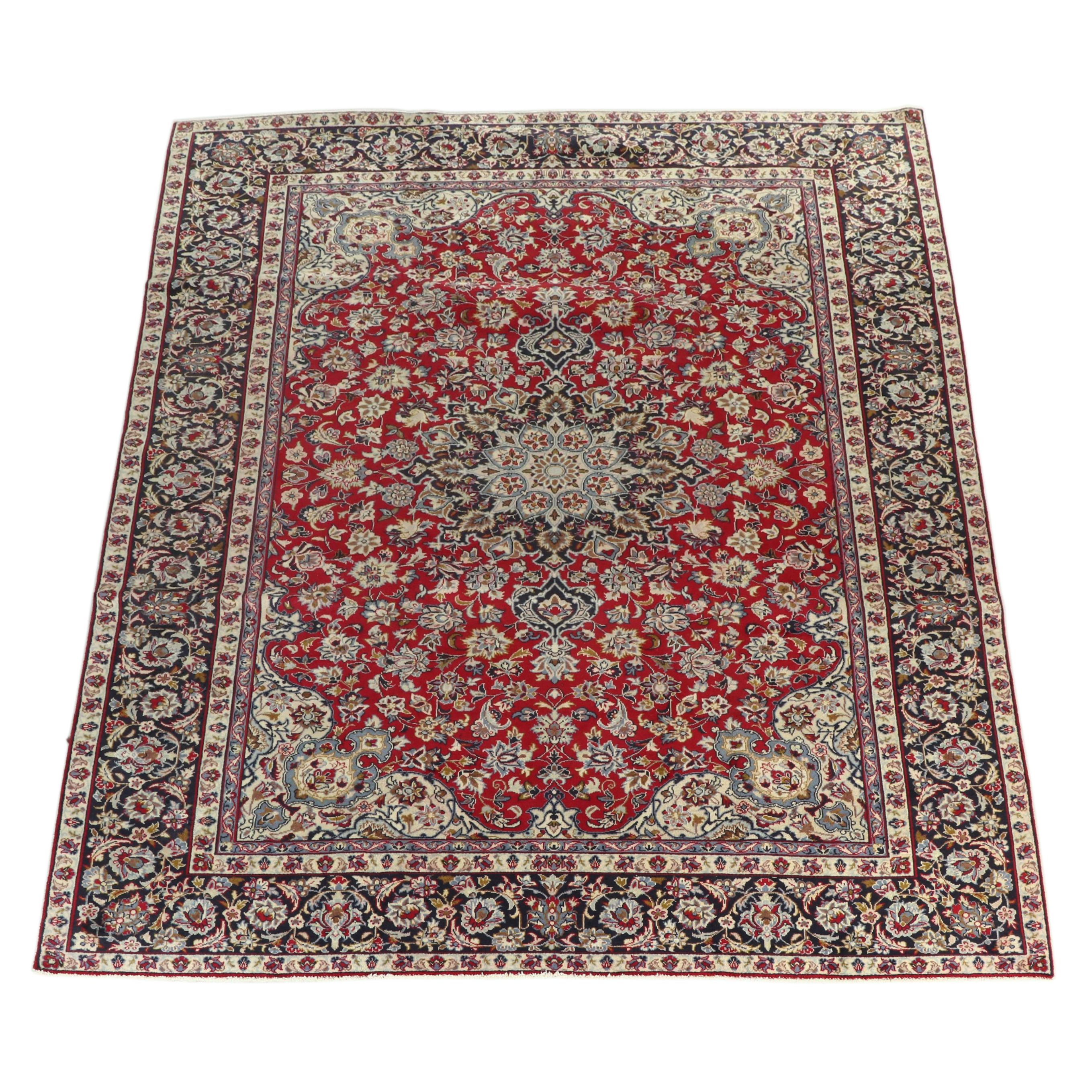 9'3 x 12'6 Hand-Knotted Persian Mashhad Room-Sized Rug