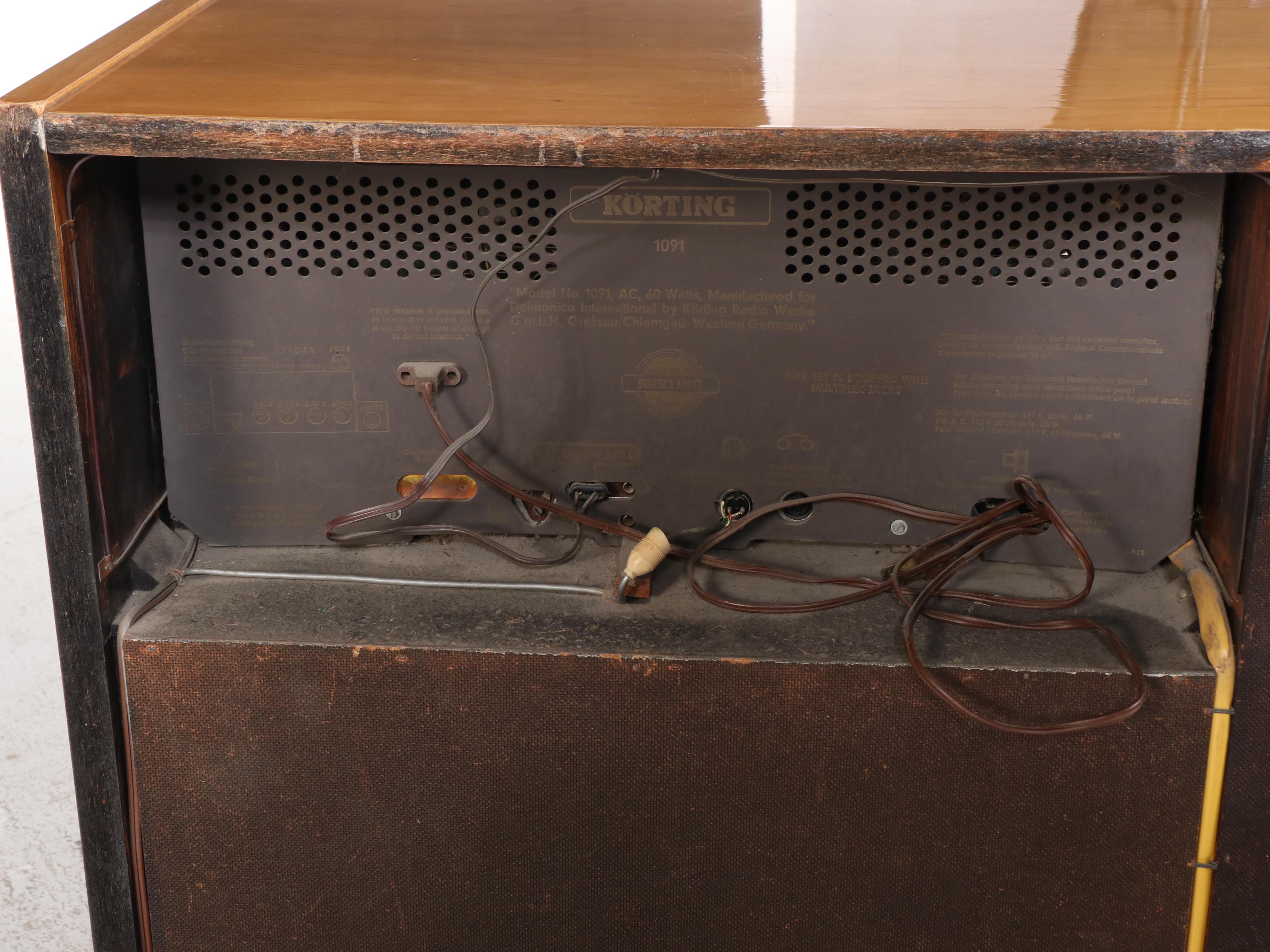 Körting for Delmonico Model 1091 Bar and Stereo Cabinet, Mid-20th Century