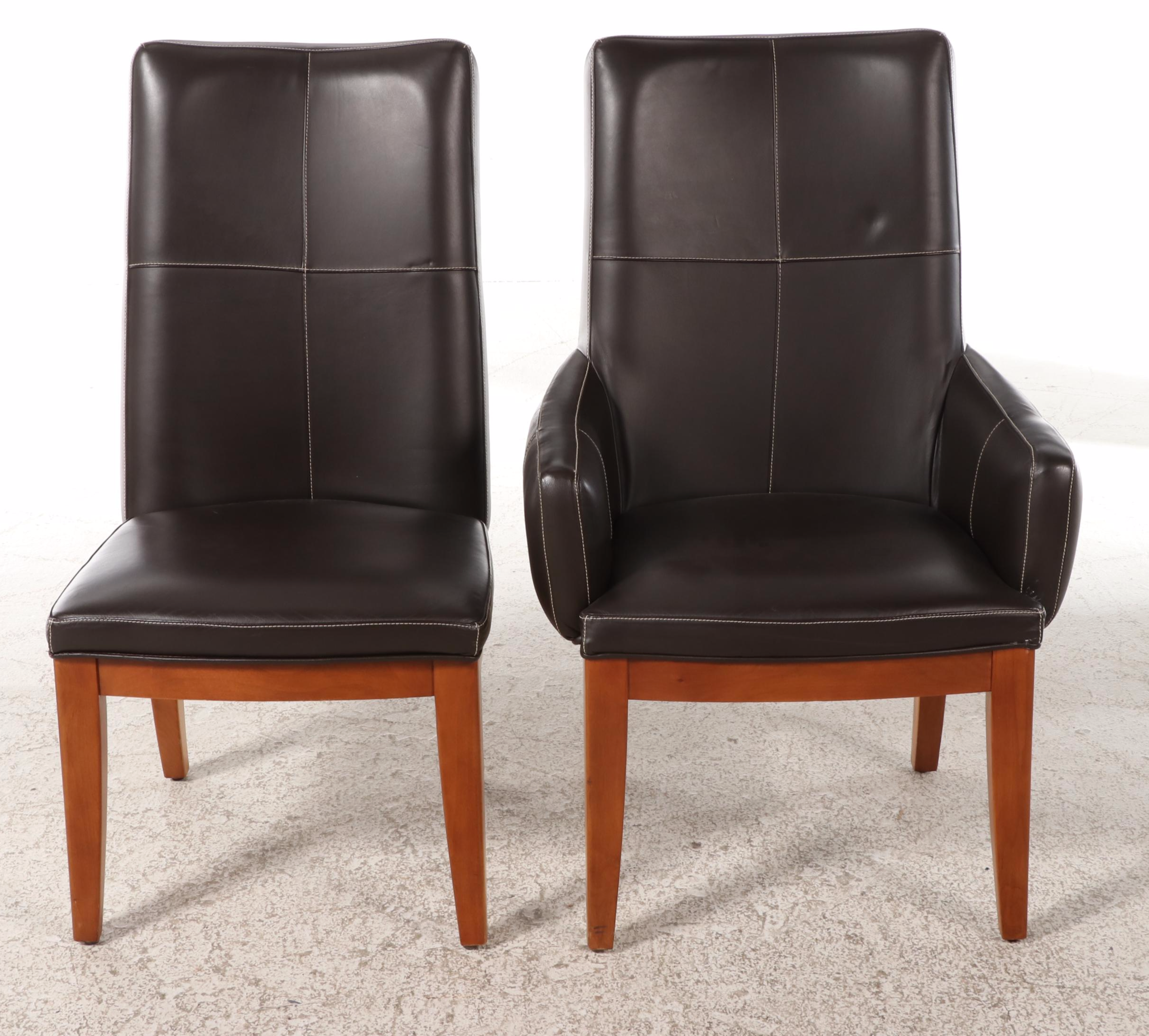 Stanley Furniture Neoclassical Style Dining Table and Six Chairs