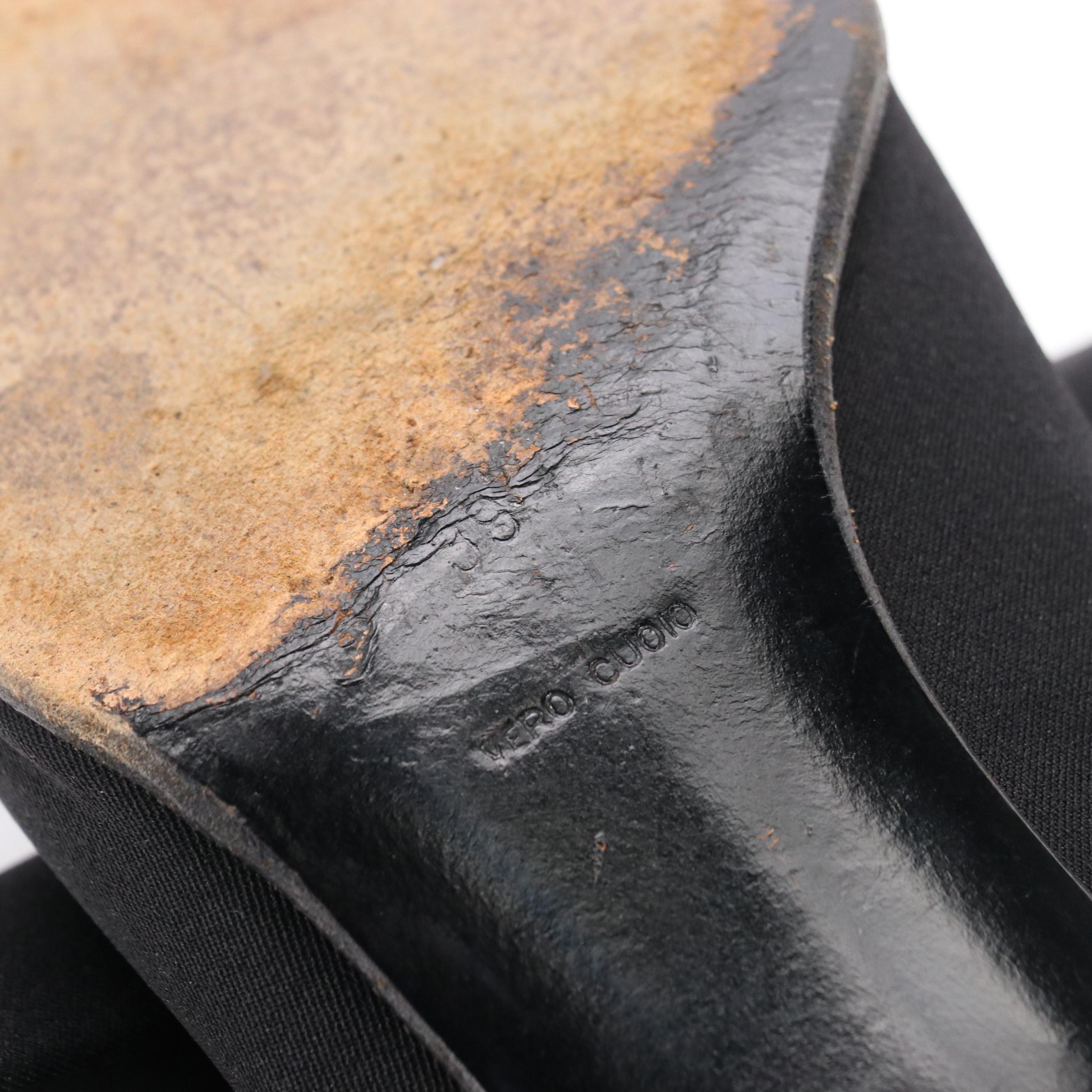 Prada Square Toe Textile Pumps