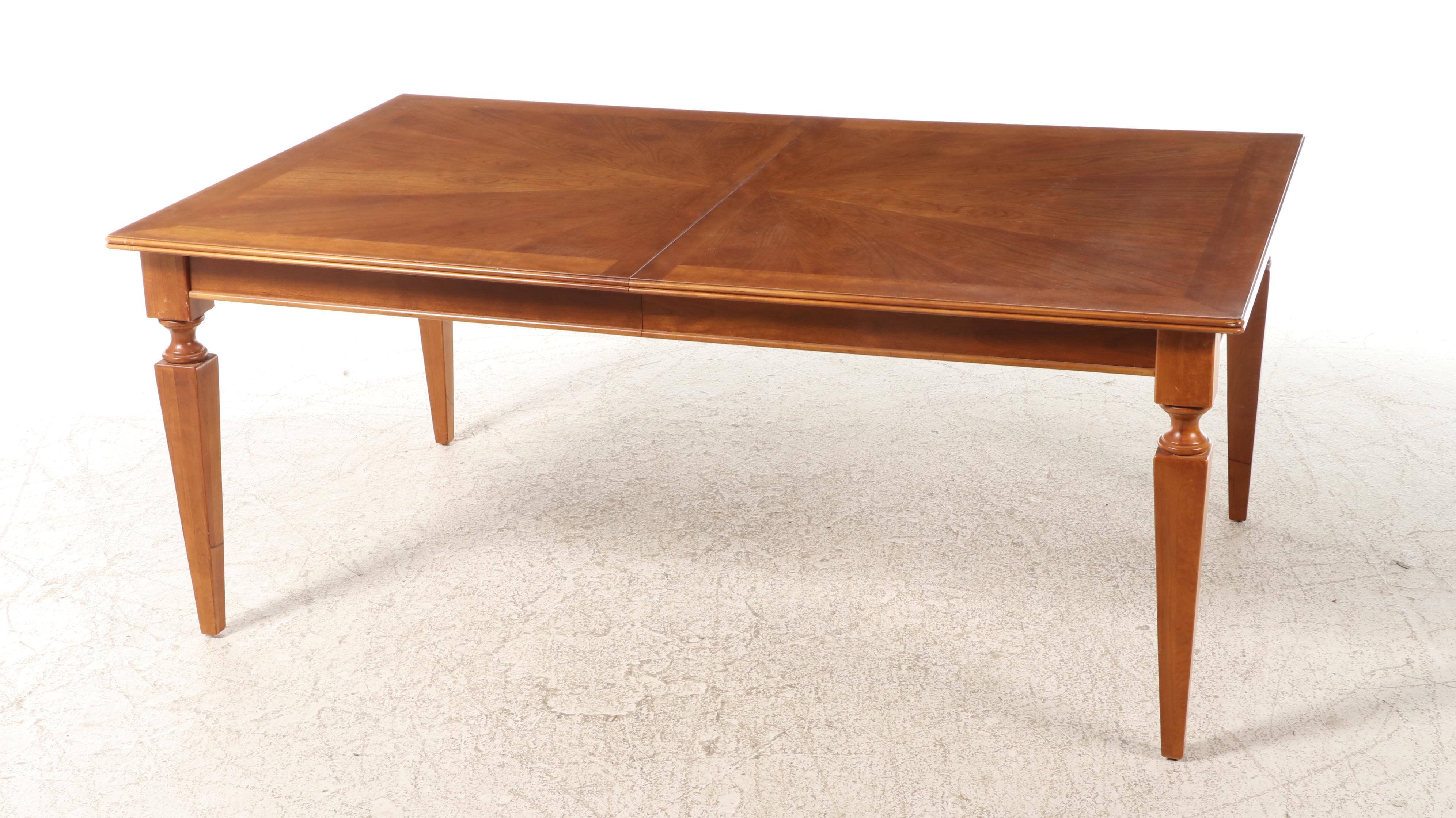 Stanley Furniture Neoclassical Style Dining Table and Six Chairs