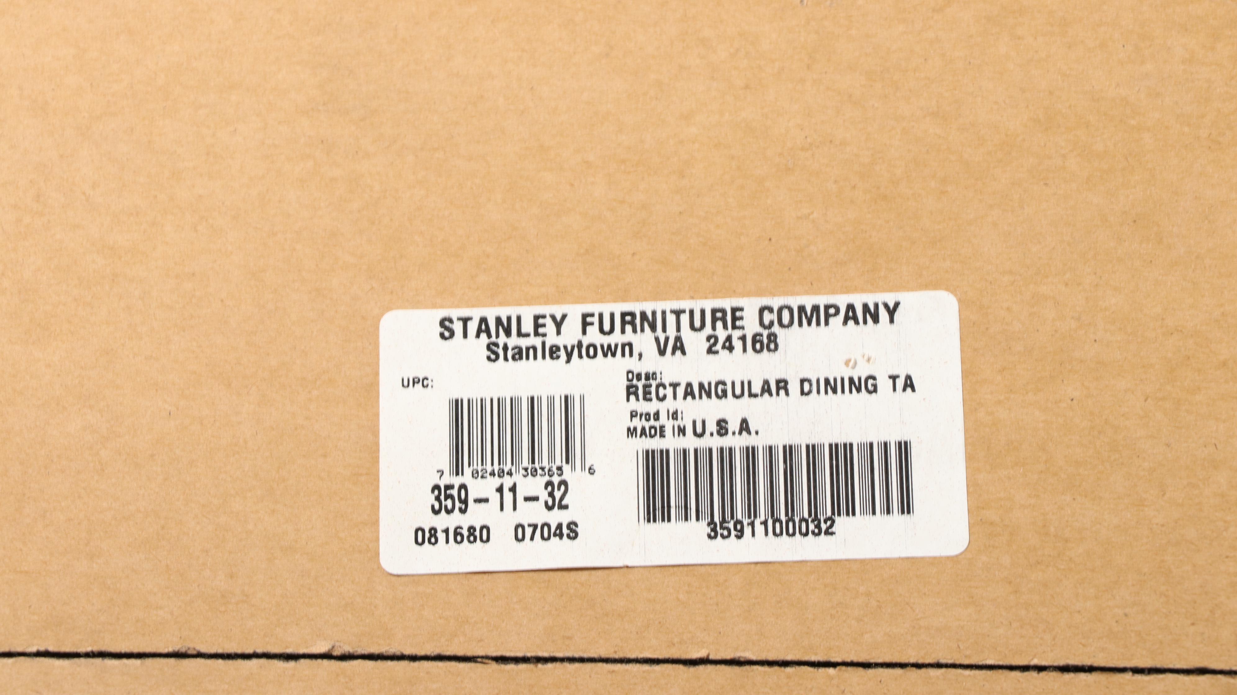 Stanley Furniture Neoclassical Style Dining Table and Six Chairs