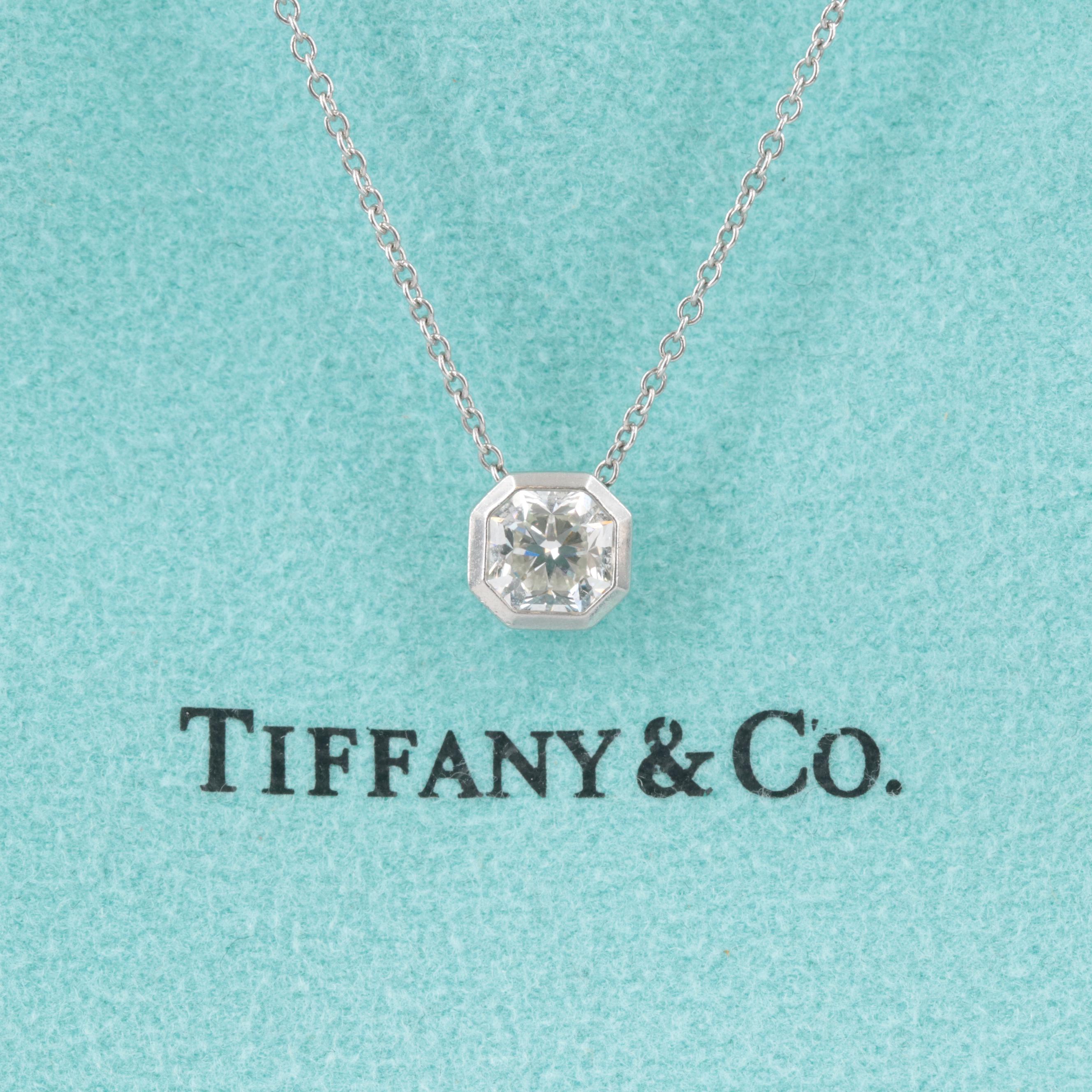 Tiffany & Co. Lucida Platinum 0.72 CT Diamond Solitaire Necklace