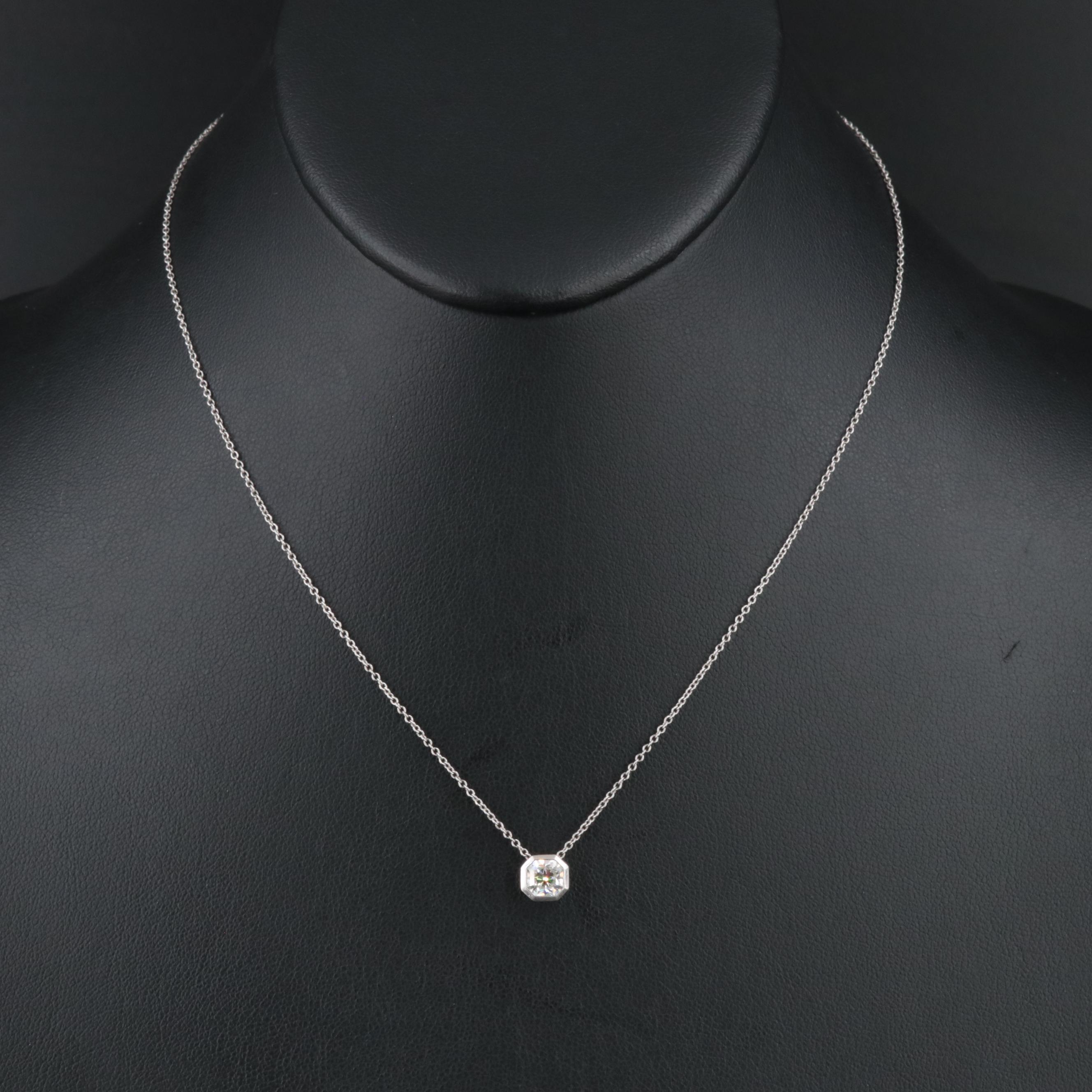 Tiffany & Co. Lucida Platinum 0.72 CT Diamond Solitaire Necklace