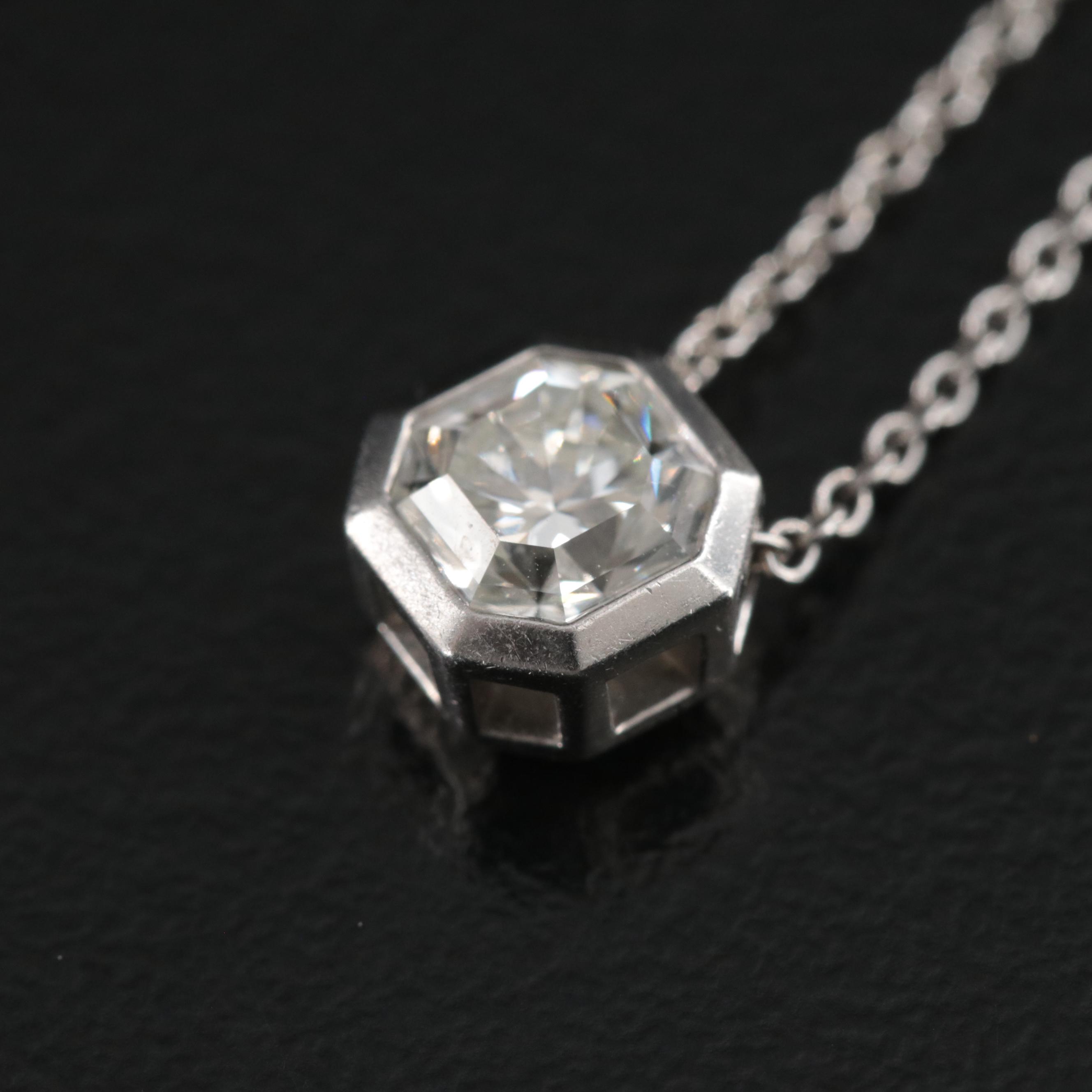 Tiffany & Co. Lucida Platinum 0.72 CT Diamond Solitaire Necklace