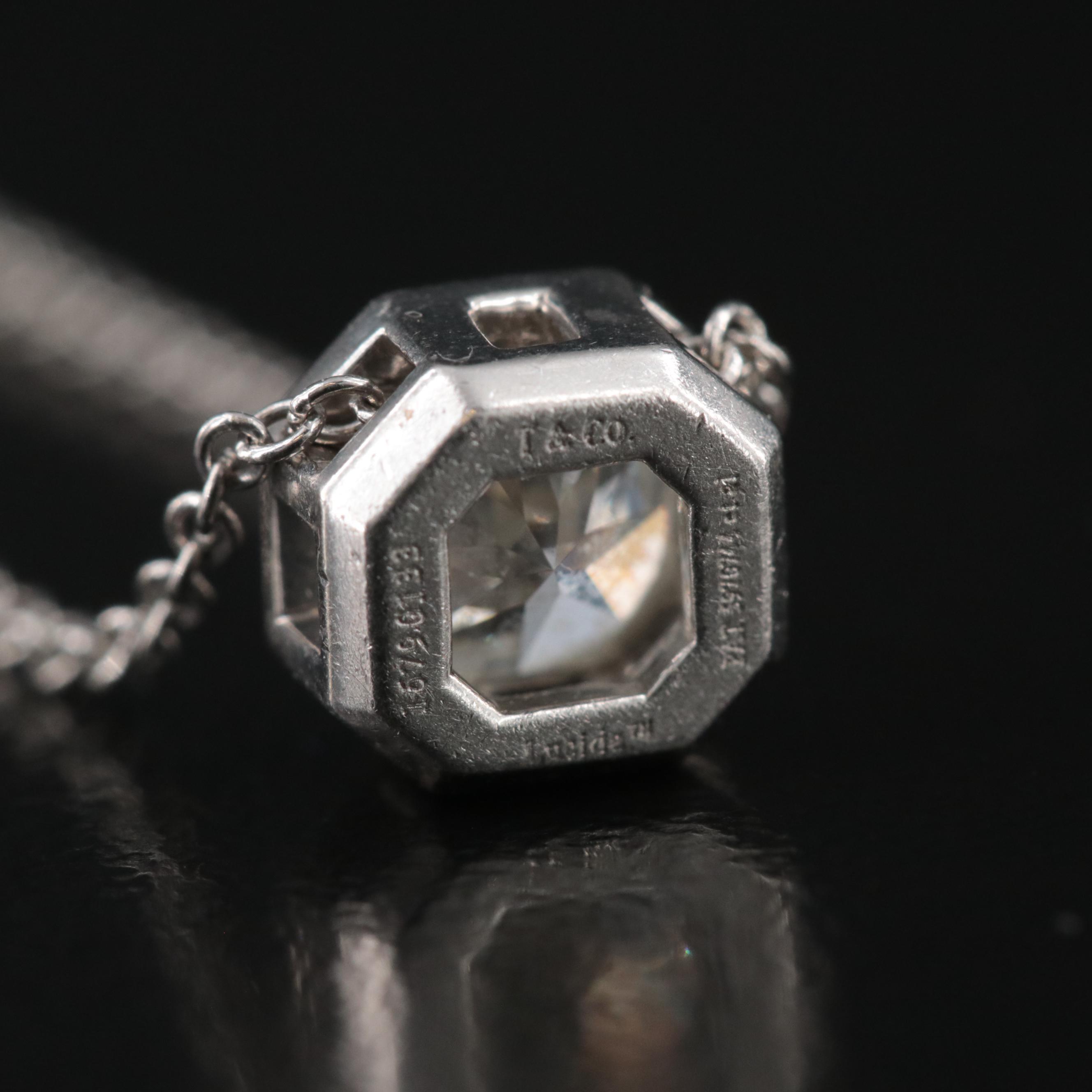 Tiffany & Co. Lucida Platinum 0.72 CT Diamond Solitaire Necklace