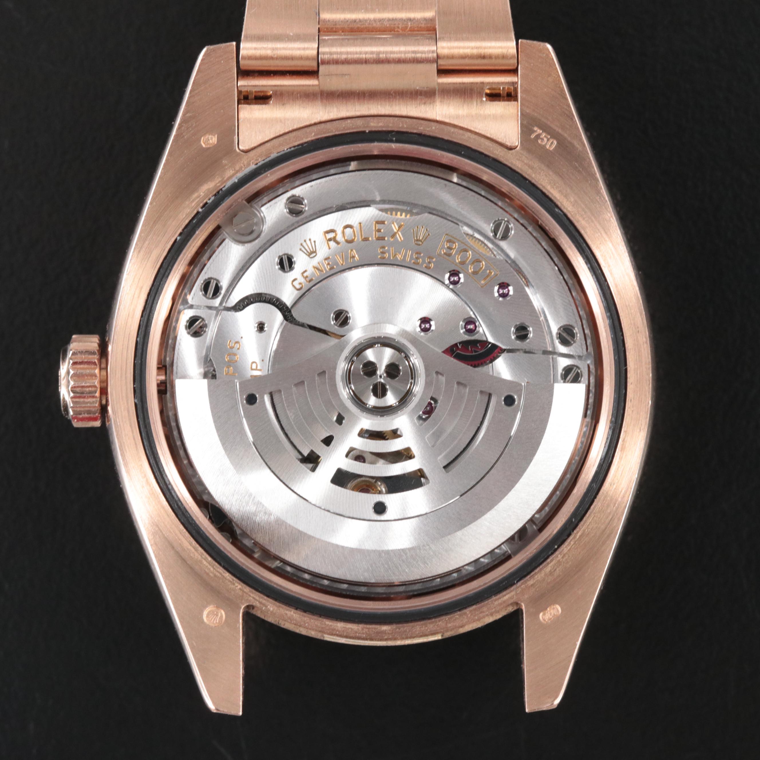 18K Everose Gold Rolex Sky-Dweller Sunburst Roman Dial Watch