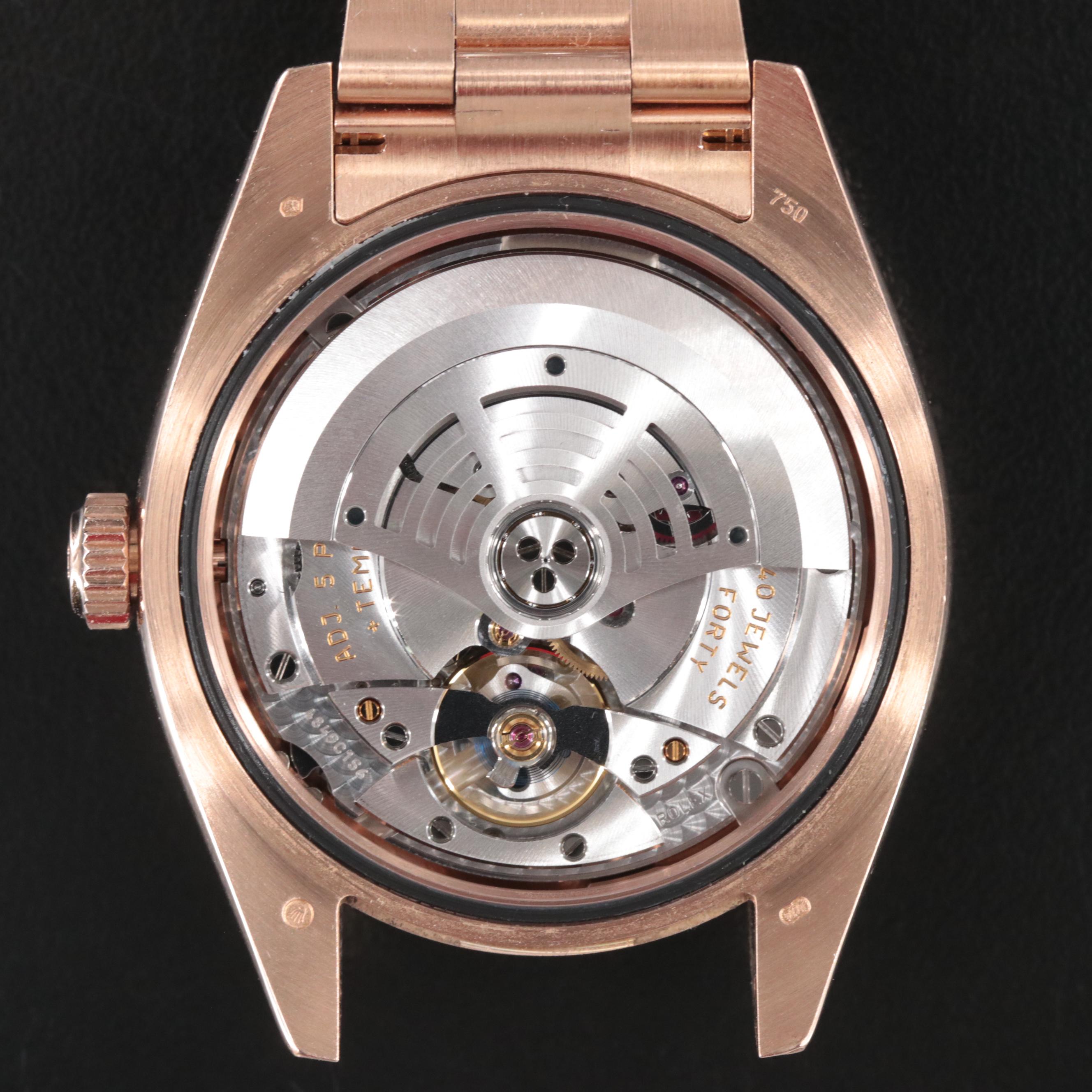 18K Everose Gold Rolex Sky-Dweller Sunburst Roman Dial Watch