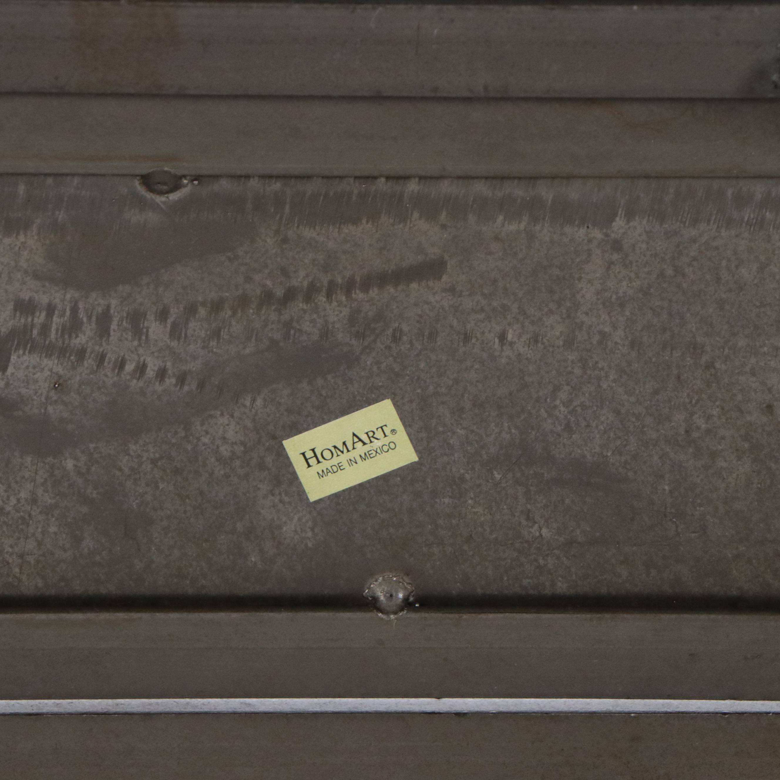 HomArt Metal Plant Stands with Artificial Orchids and More Faux Plants