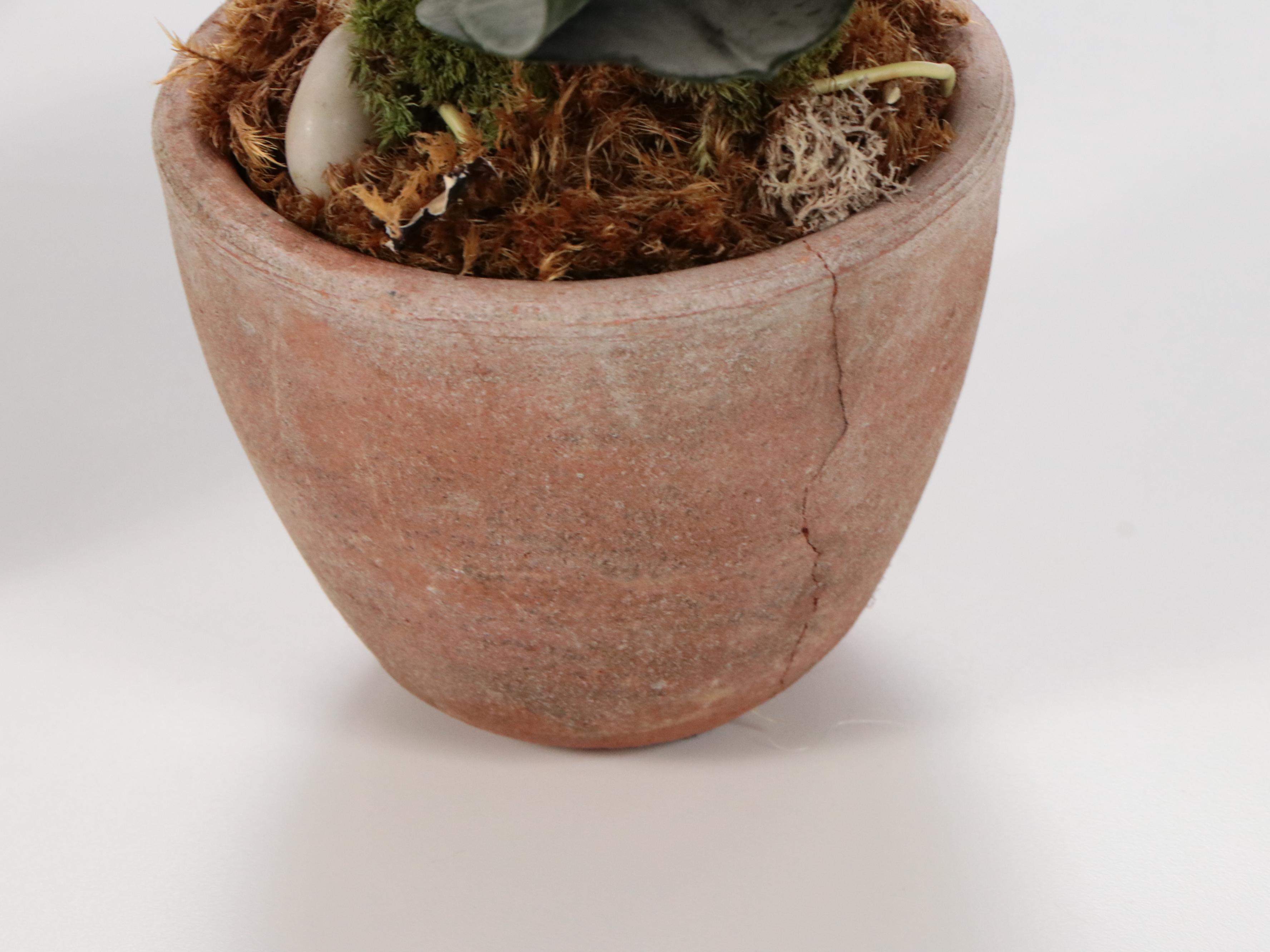 HomArt Metal Plant Stands with Artificial Orchids and More Faux Plants