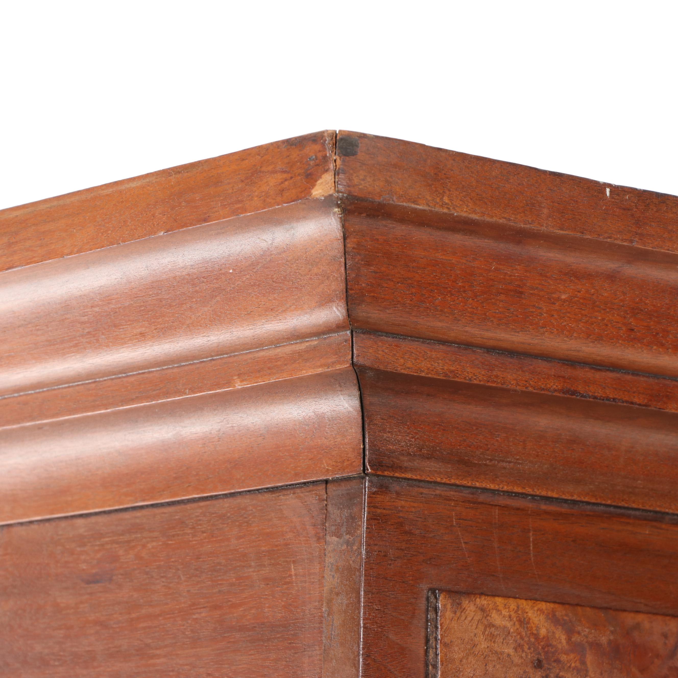 Victorian Style Burl Wood and Mahogany Wardrobe, Late 19th/Early 20th Century