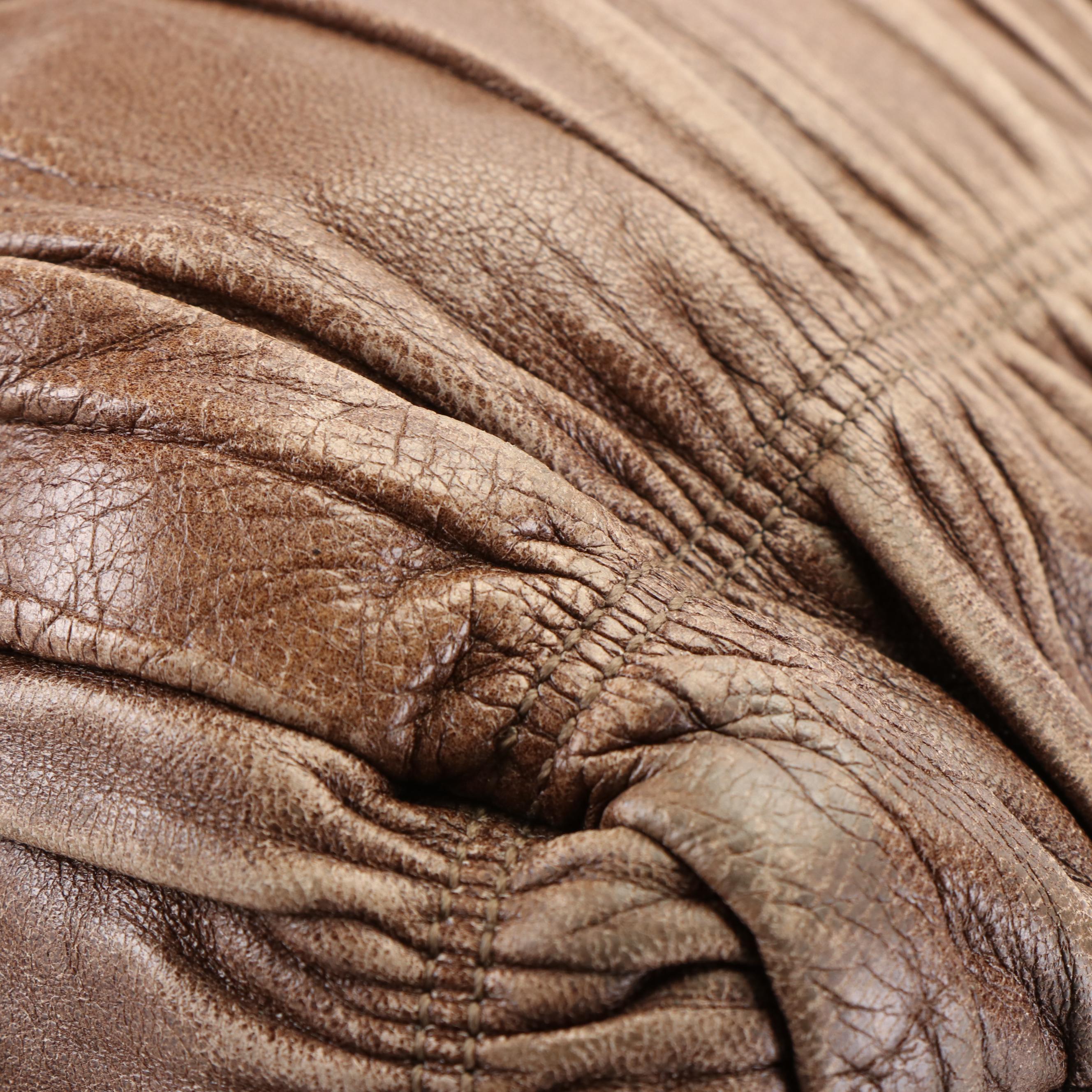 Prada Capretto Gaufre Brown Napa Leather Satchel