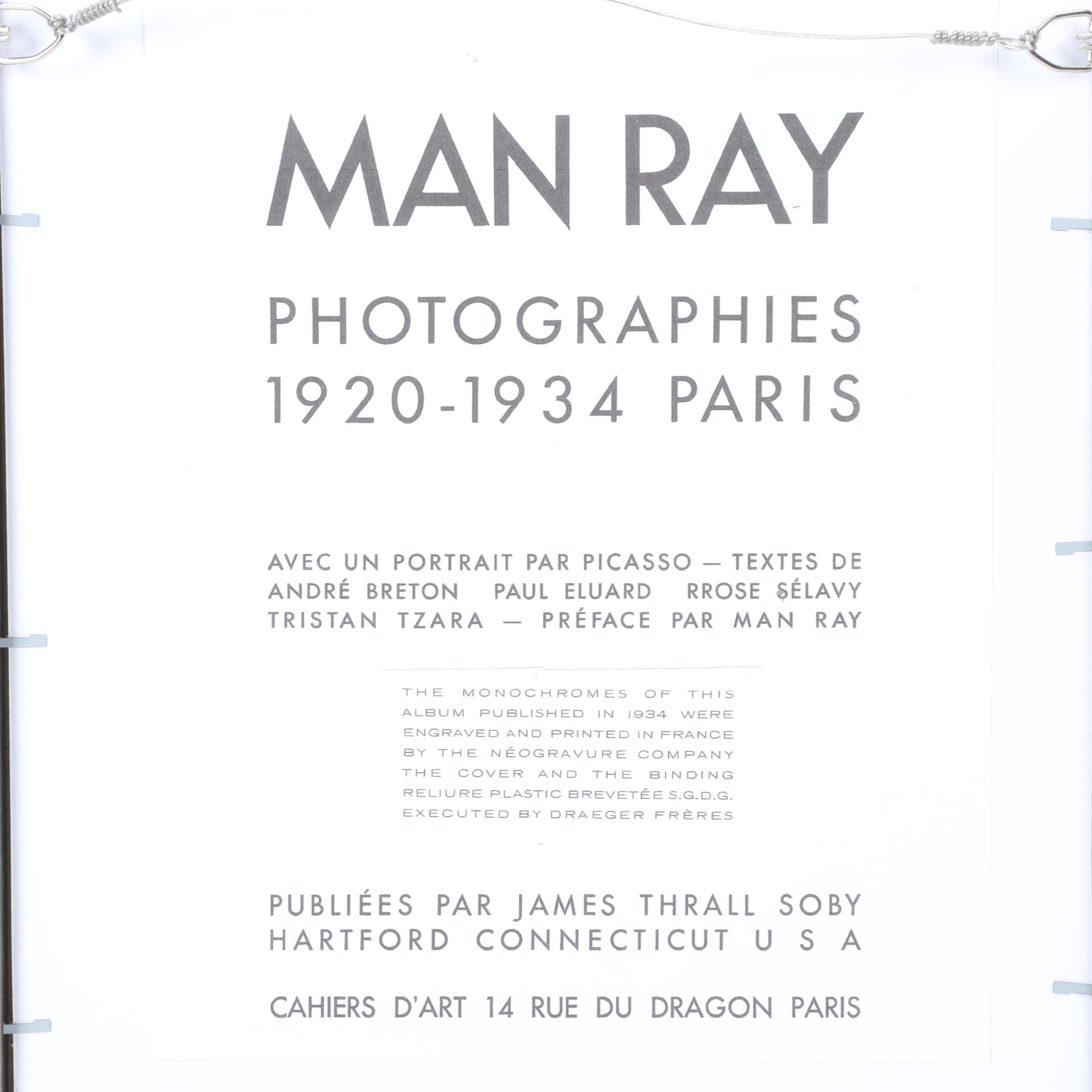 Man Ray Photogravure of Female Nude With Turned Back, 1934