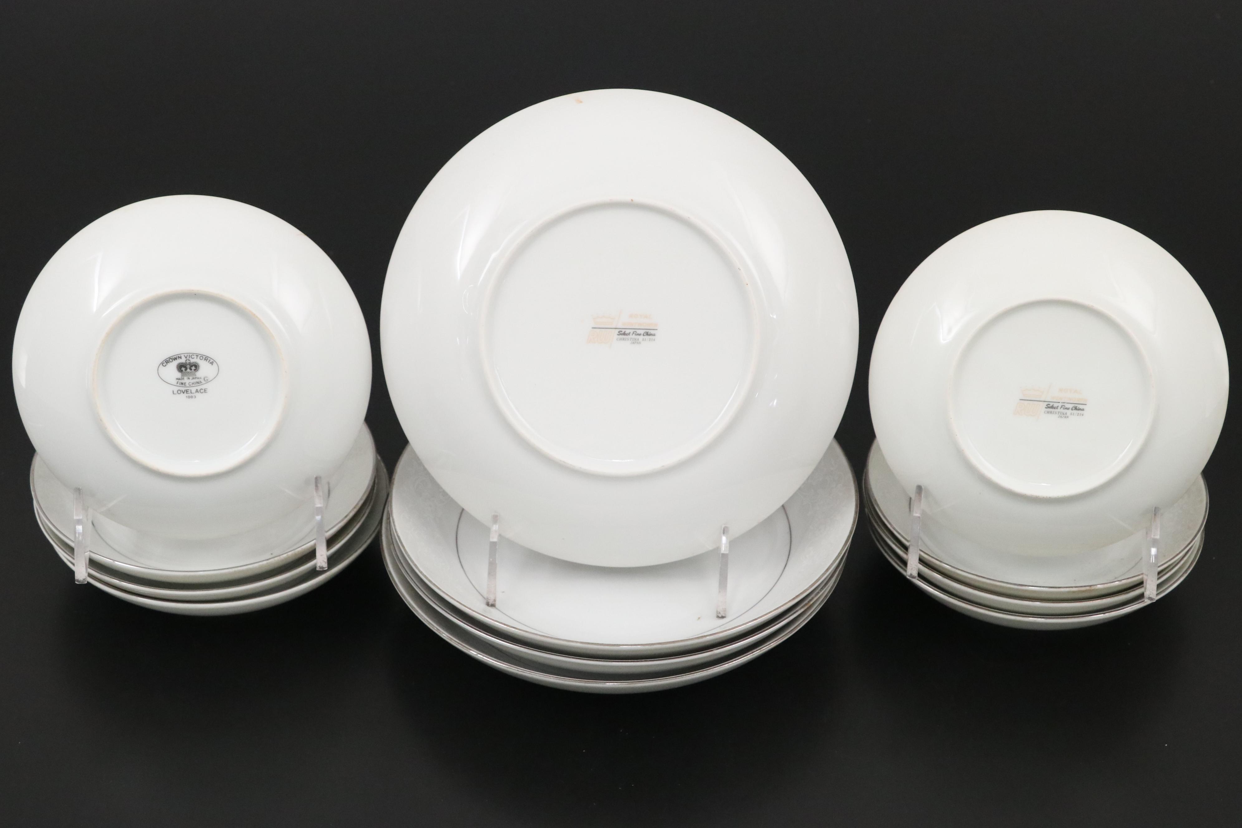 Crown Victoria "Lovelace" and Royal Wentworth "Christina" Porcelain Dinnerware