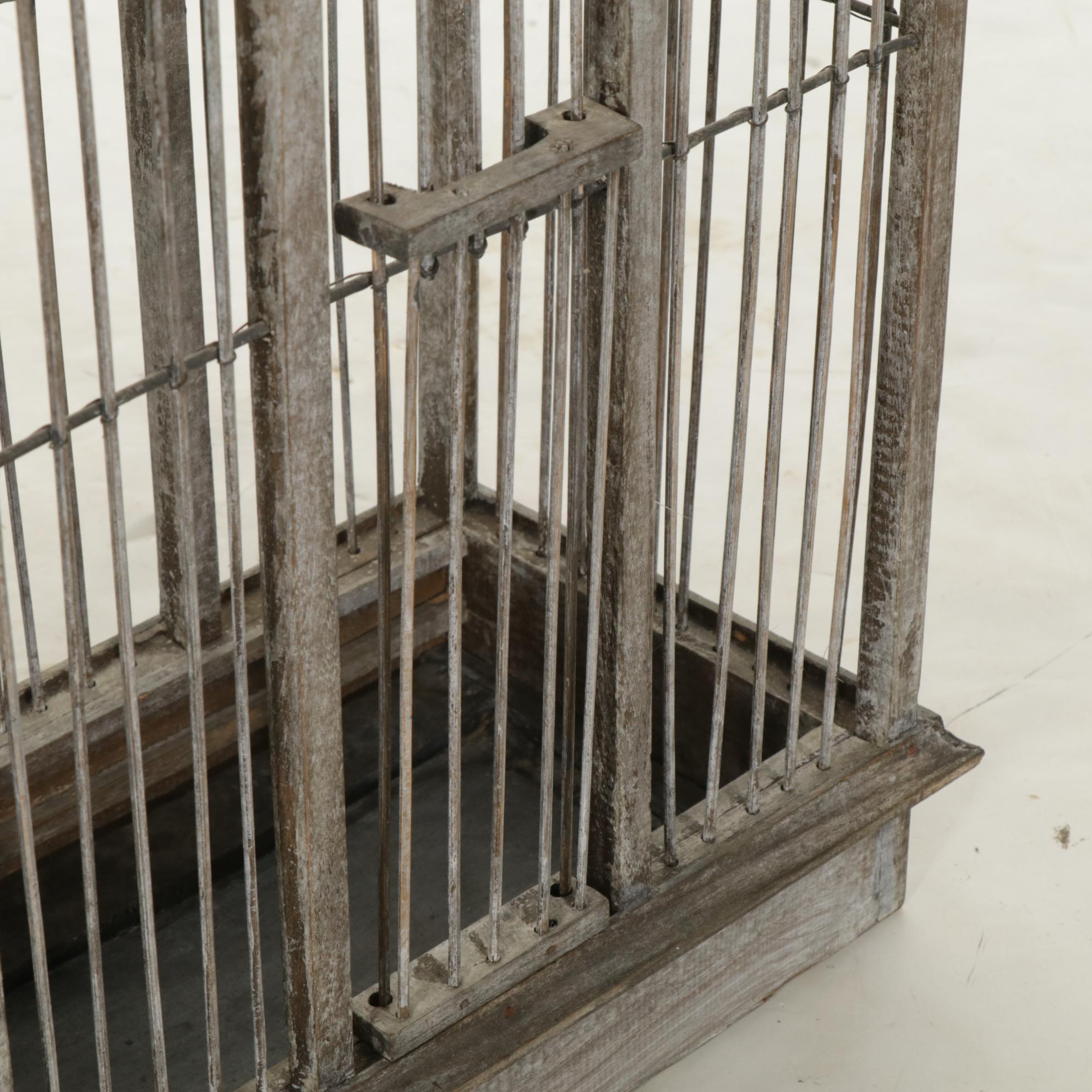 Image showcasing Wooden Decorative Bird Cage | Everything But The House