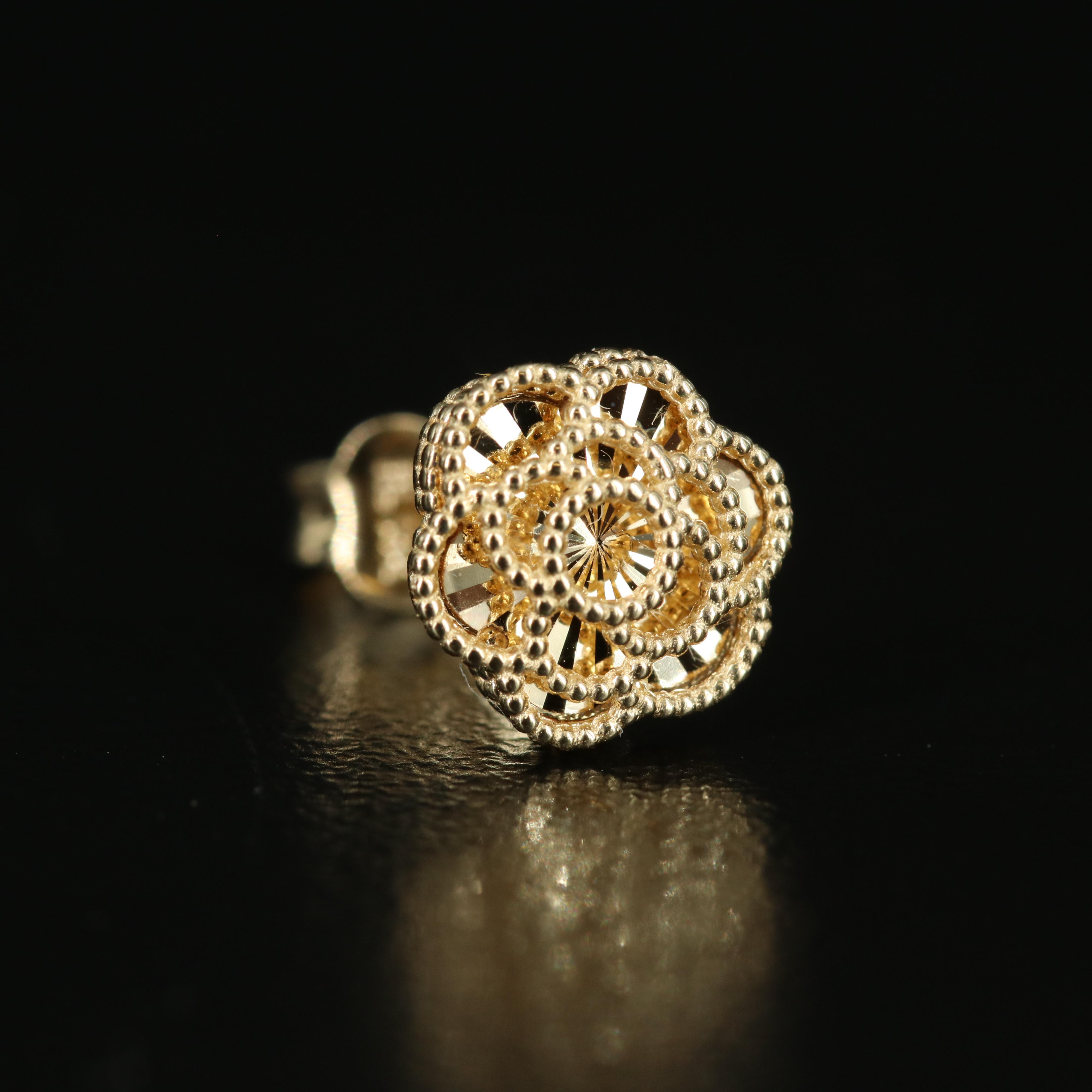 14K Flower Stud Earrings Everything But The House