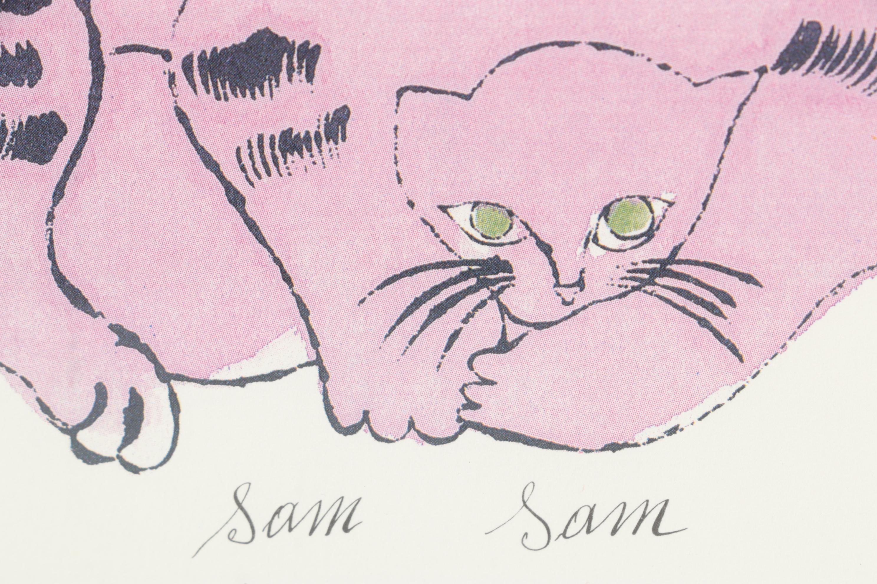 Offset Lithograph After Andy Warhol From "25 Cats Name Sam and One Blue Pussy"