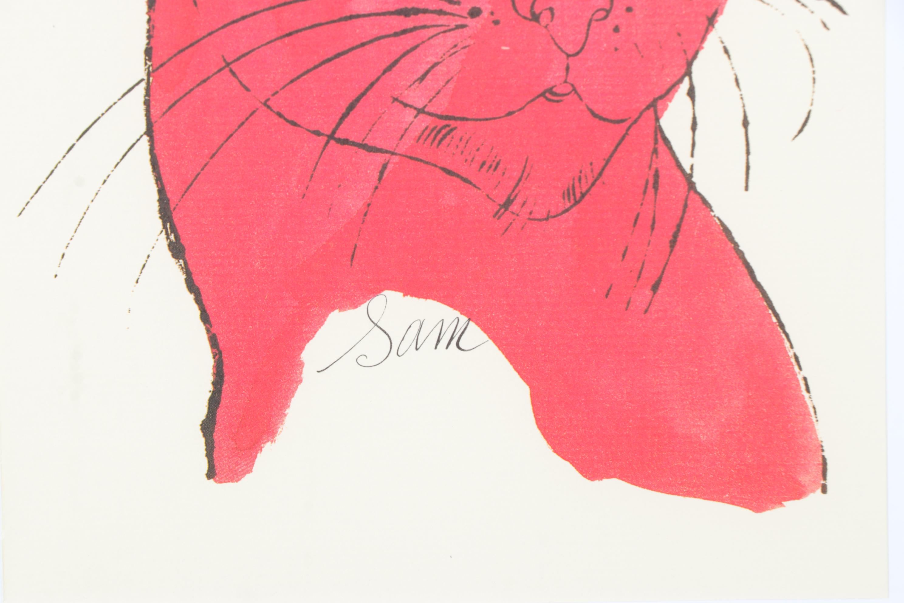 Offset Lithograph After Andy Warhol From "25 Cats Name Sam and One Blue Pussy"