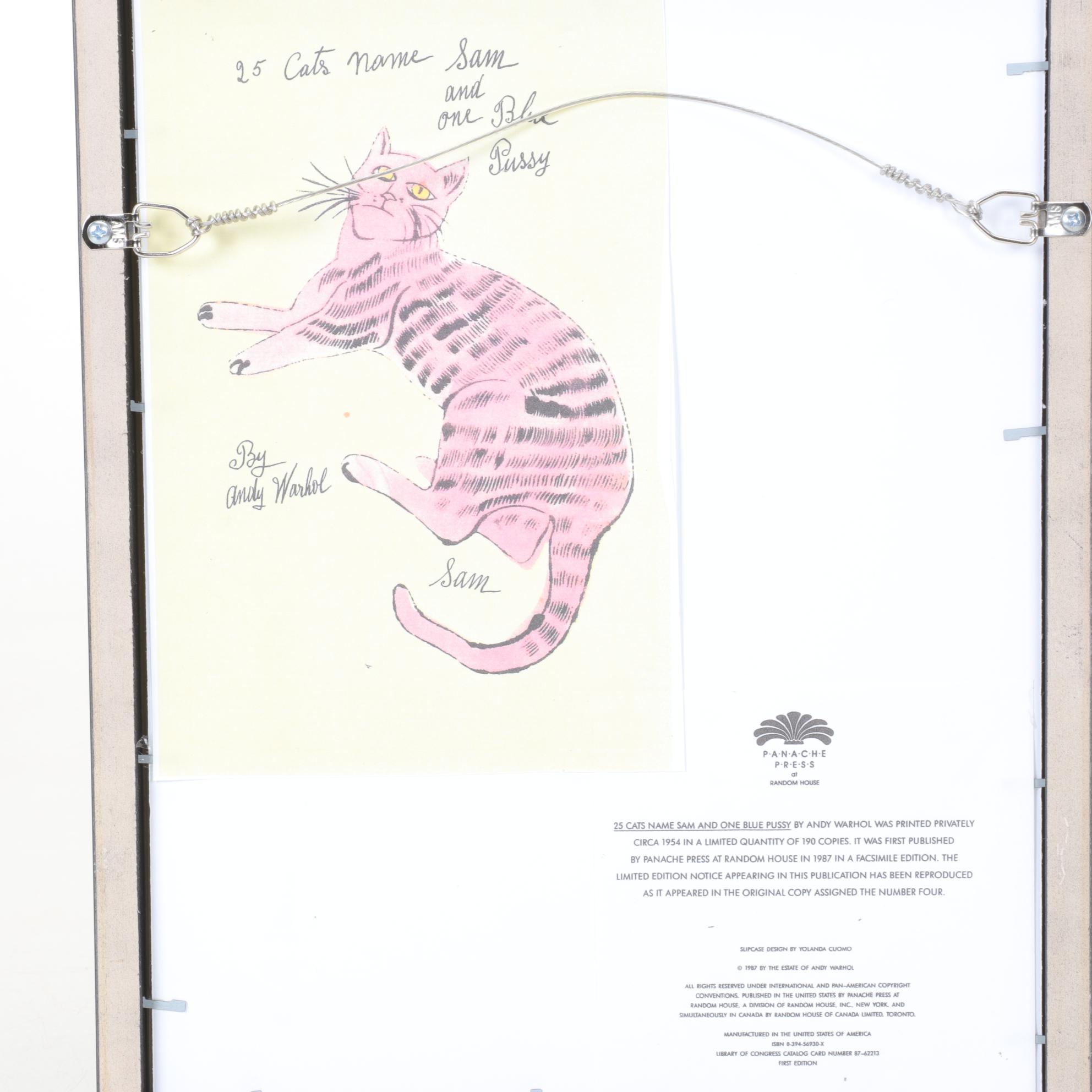 Offset Lithograph After Andy Warhol From "25 Cats Name Sam and One Blue Pussy"