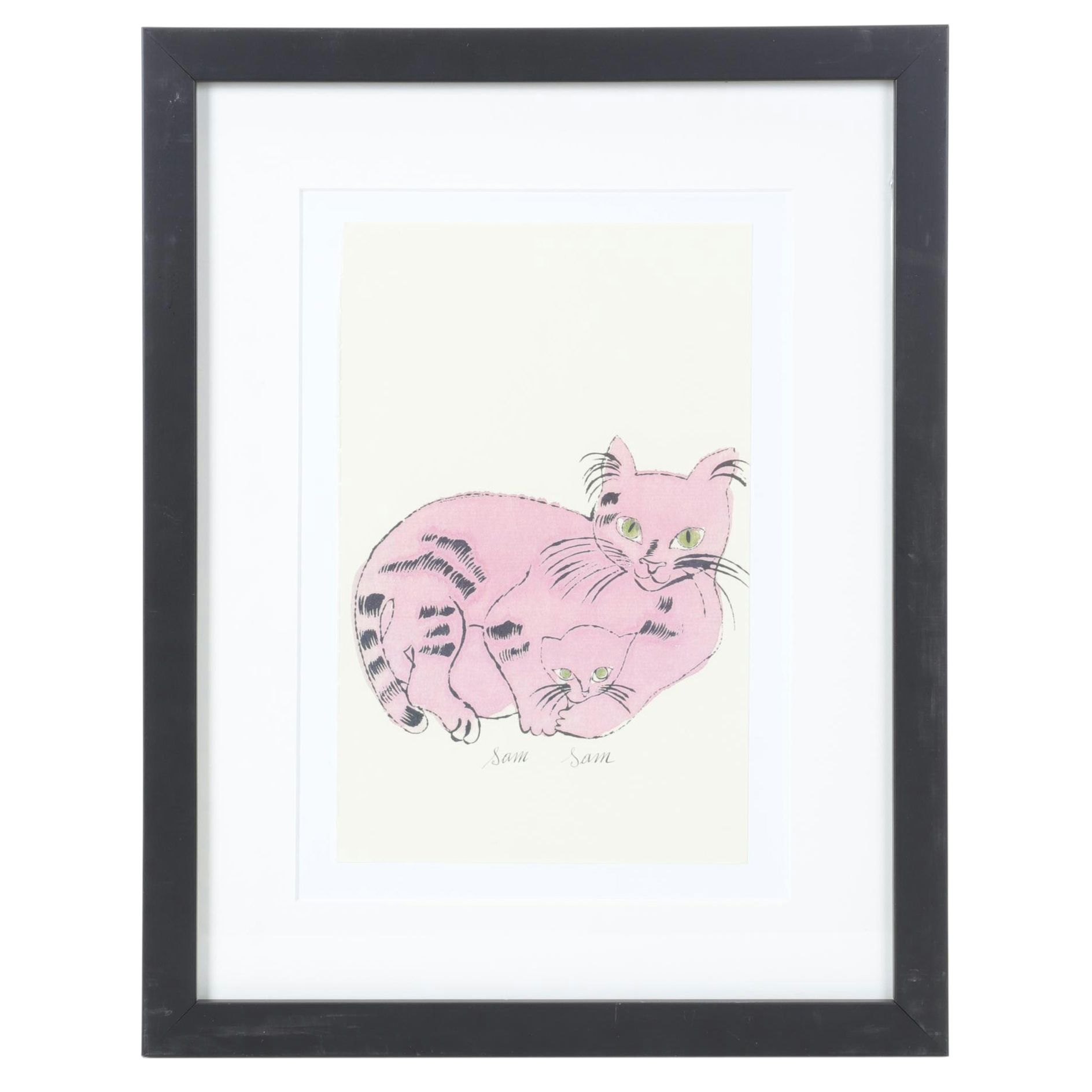 Offset Lithograph After Andy Warhol From "25 Cats Name Sam and One Blue Pussy"