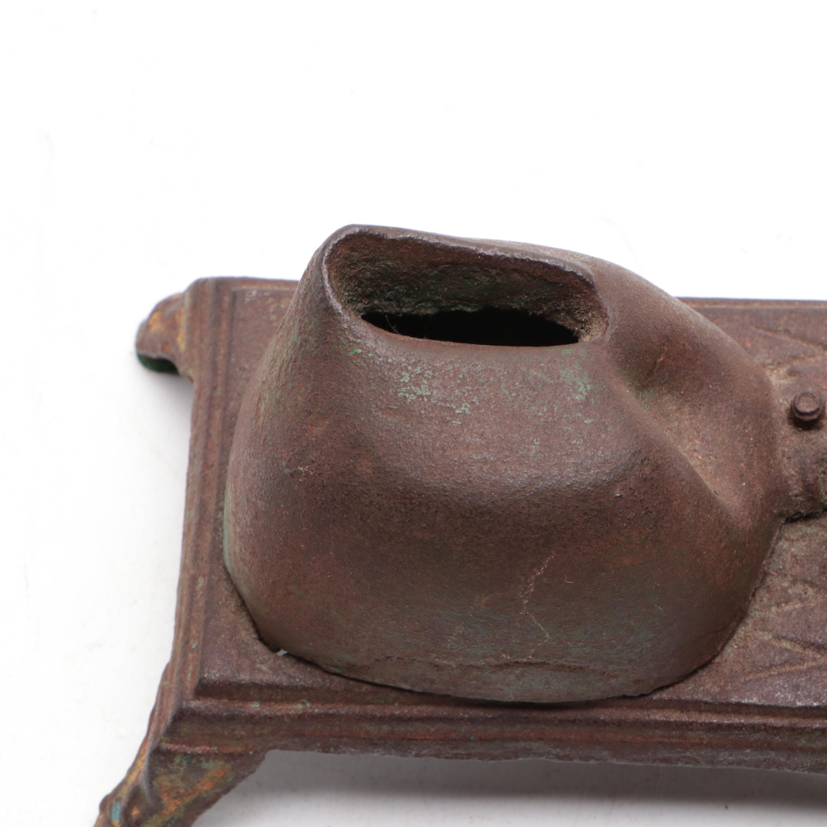 Cast Iron Dentist Mechanical Coin Bank, Early to Mid-20th Century
