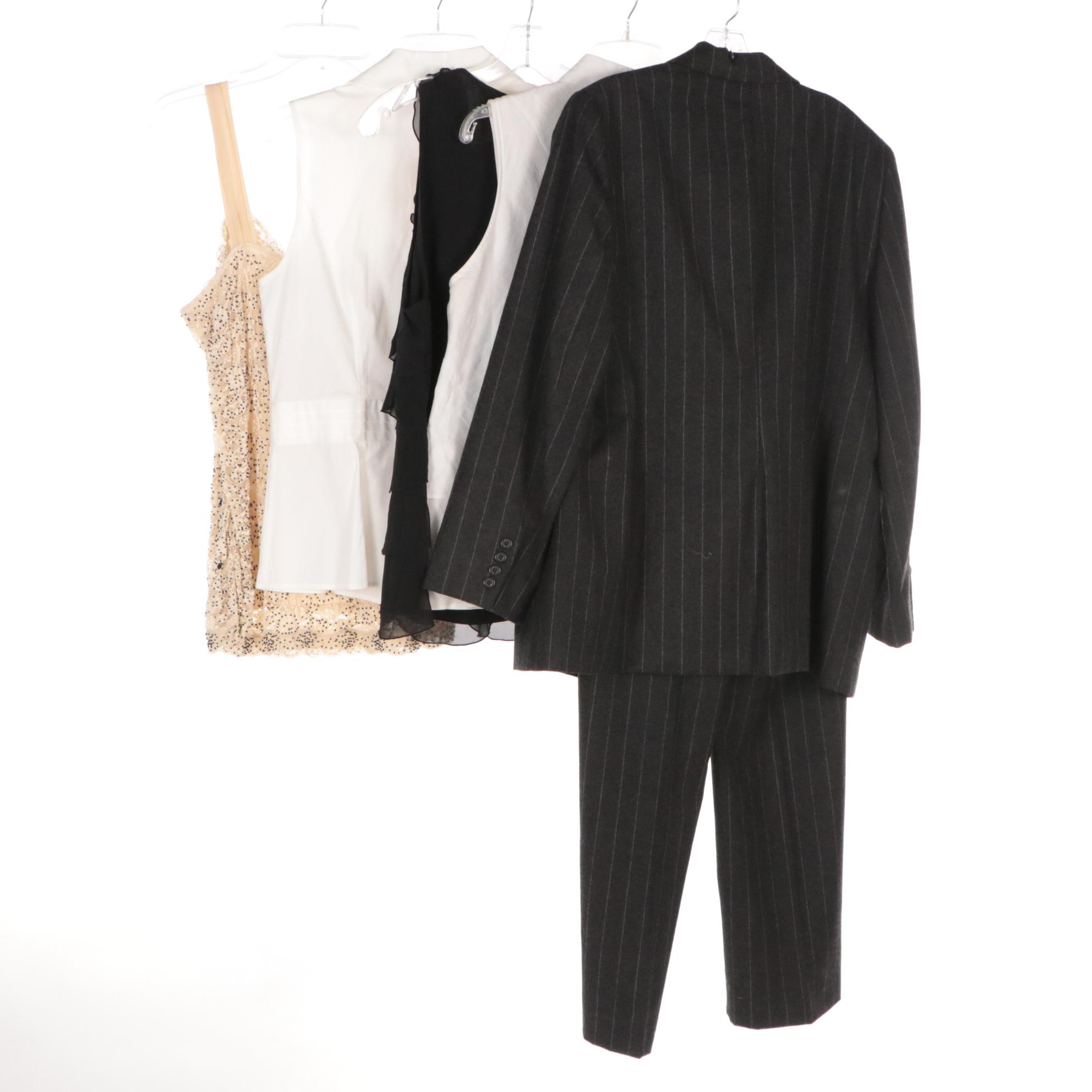 Lauren Ralph Lauren Wool Pantsuit, Ann Taylor & Appraisal Sleeveless Blouses