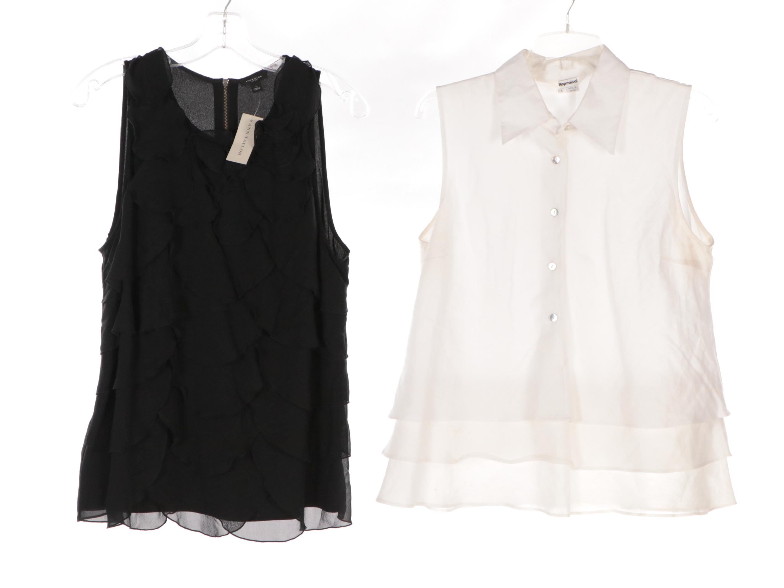 Lauren Ralph Lauren Wool Pantsuit, Ann Taylor & Appraisal Sleeveless Blouses