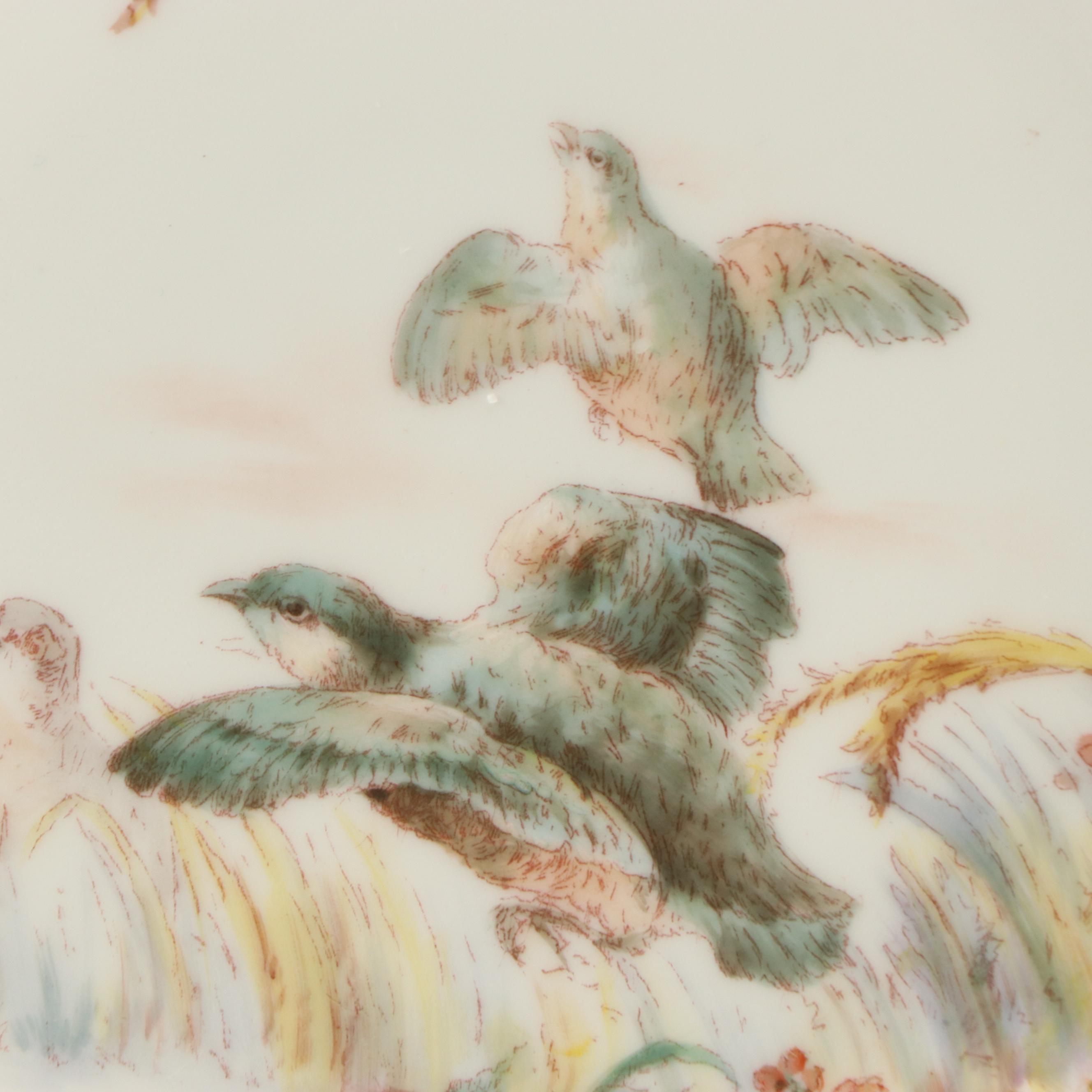Charles Field Haviland Limoges Porcelain Bird Platter and Plates