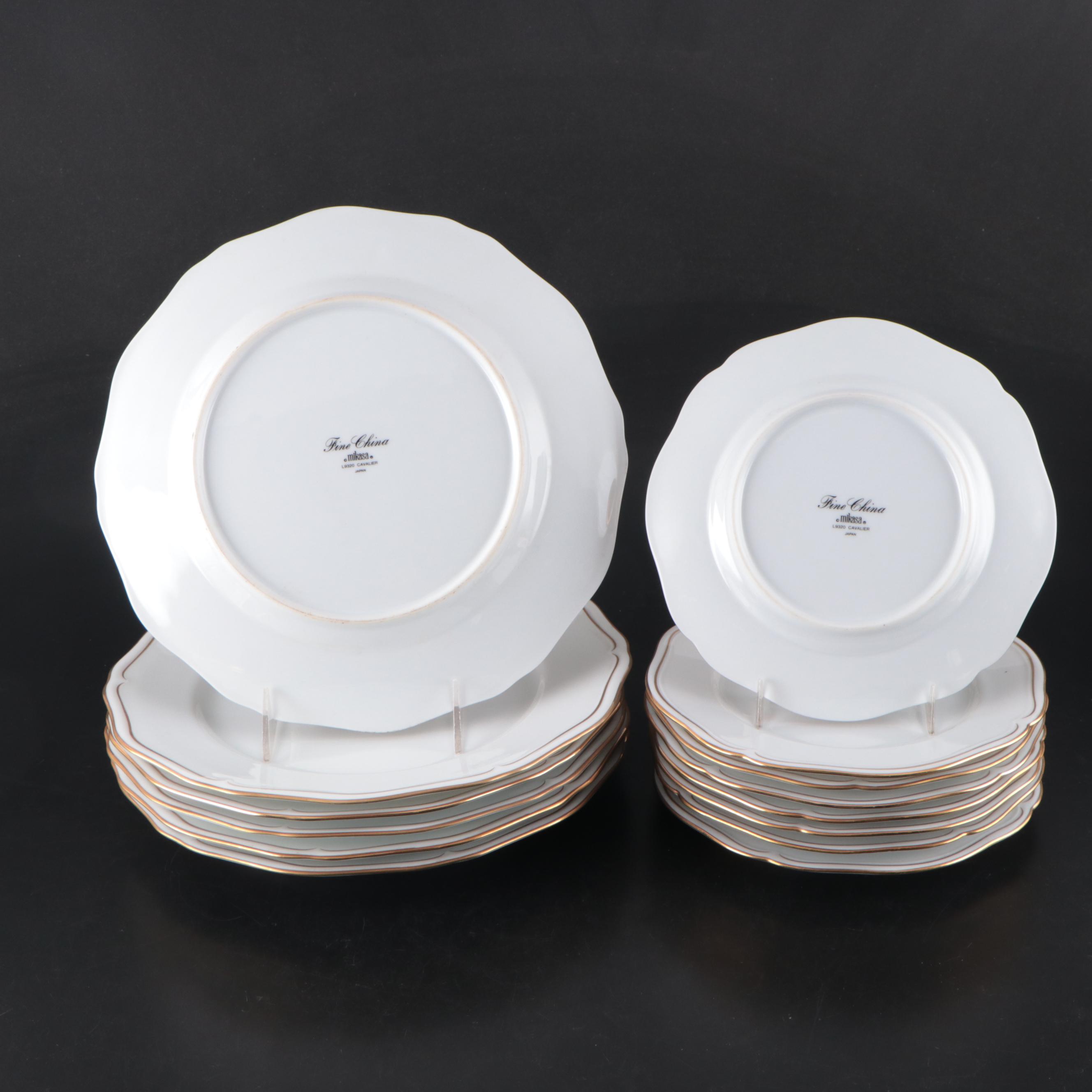 Mikasa "Cavalier White" and Other Gilt Porcelain Dinnerware