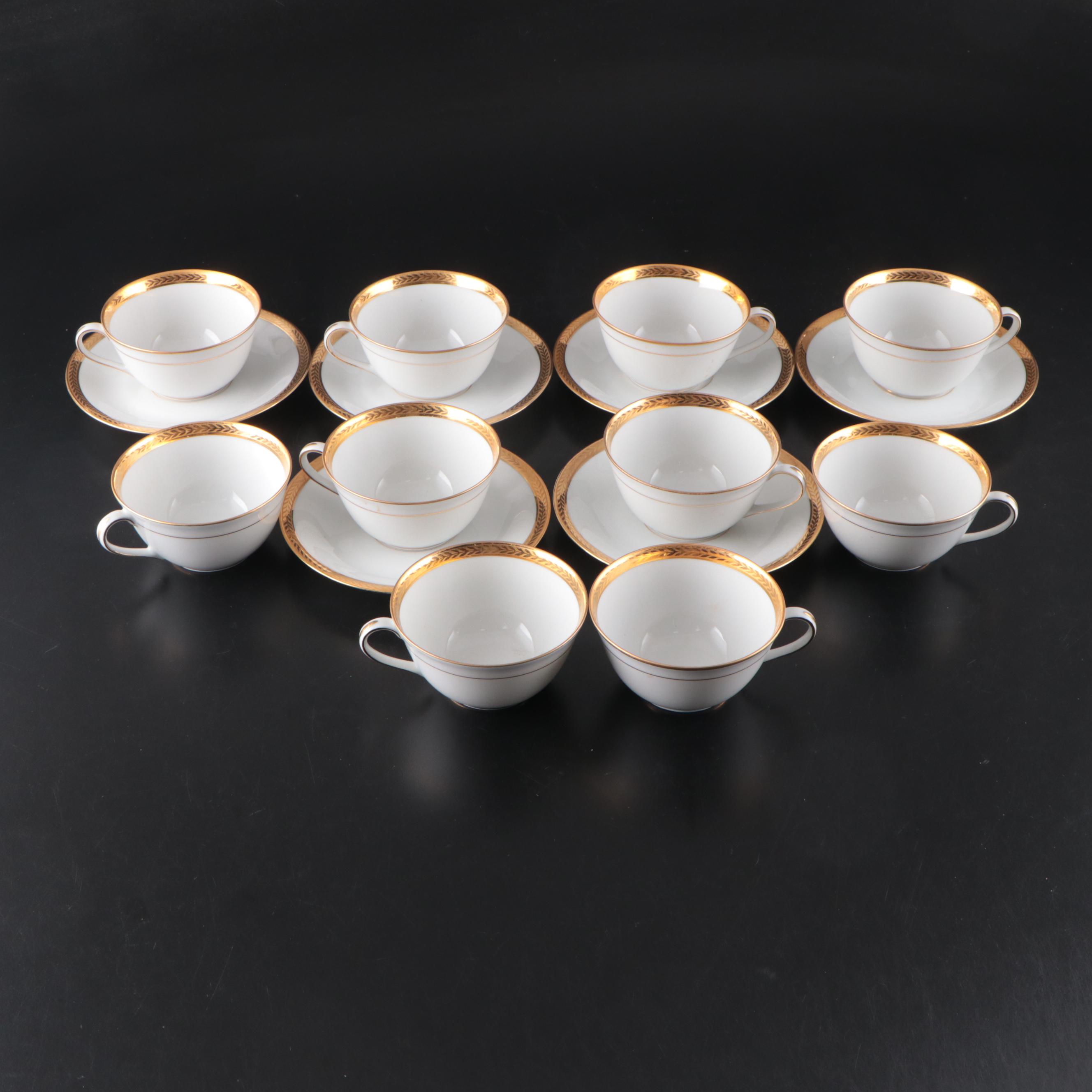 Mikasa "Cavalier White" and Other Gilt Porcelain Dinnerware
