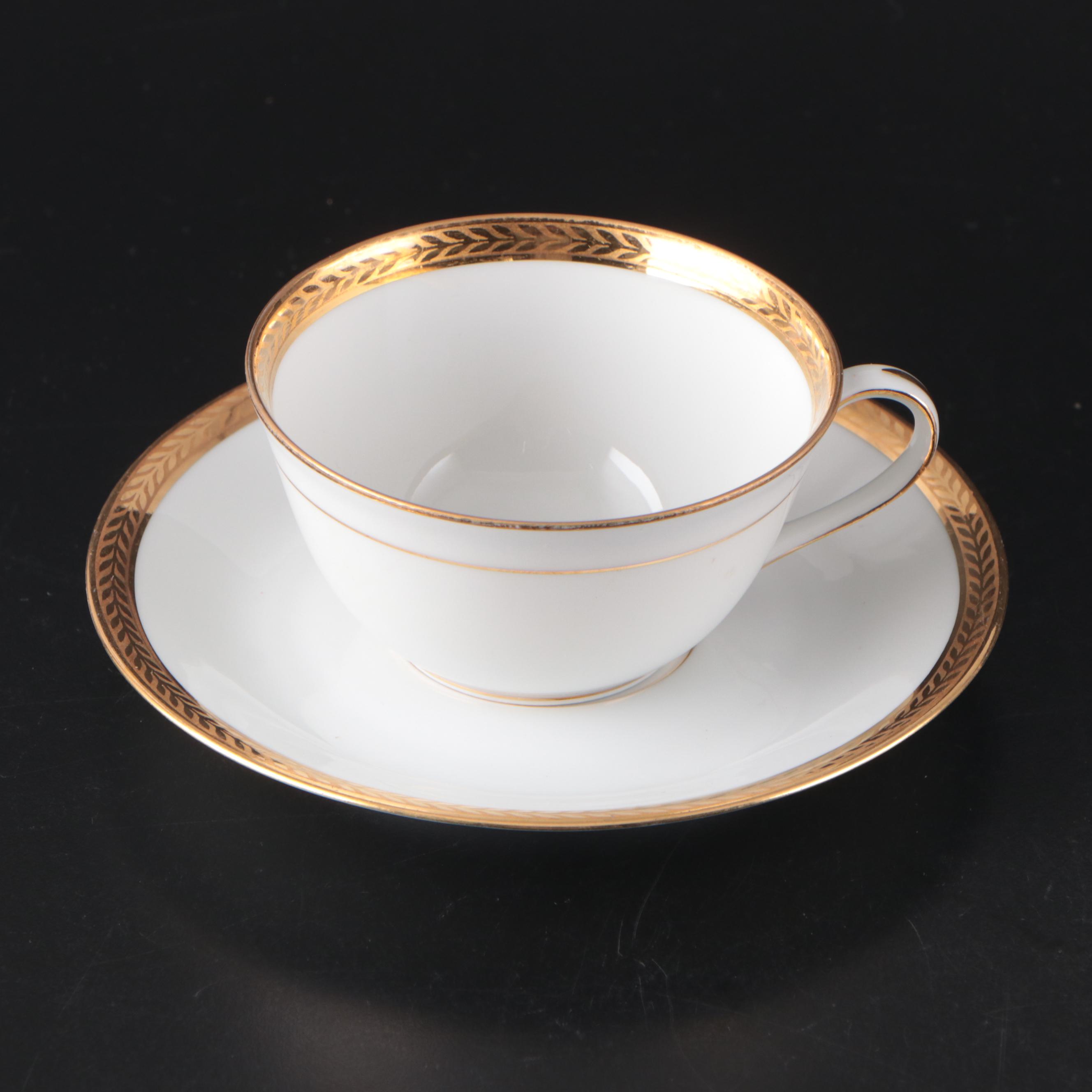 Mikasa "Cavalier White" and Other Gilt Porcelain Dinnerware