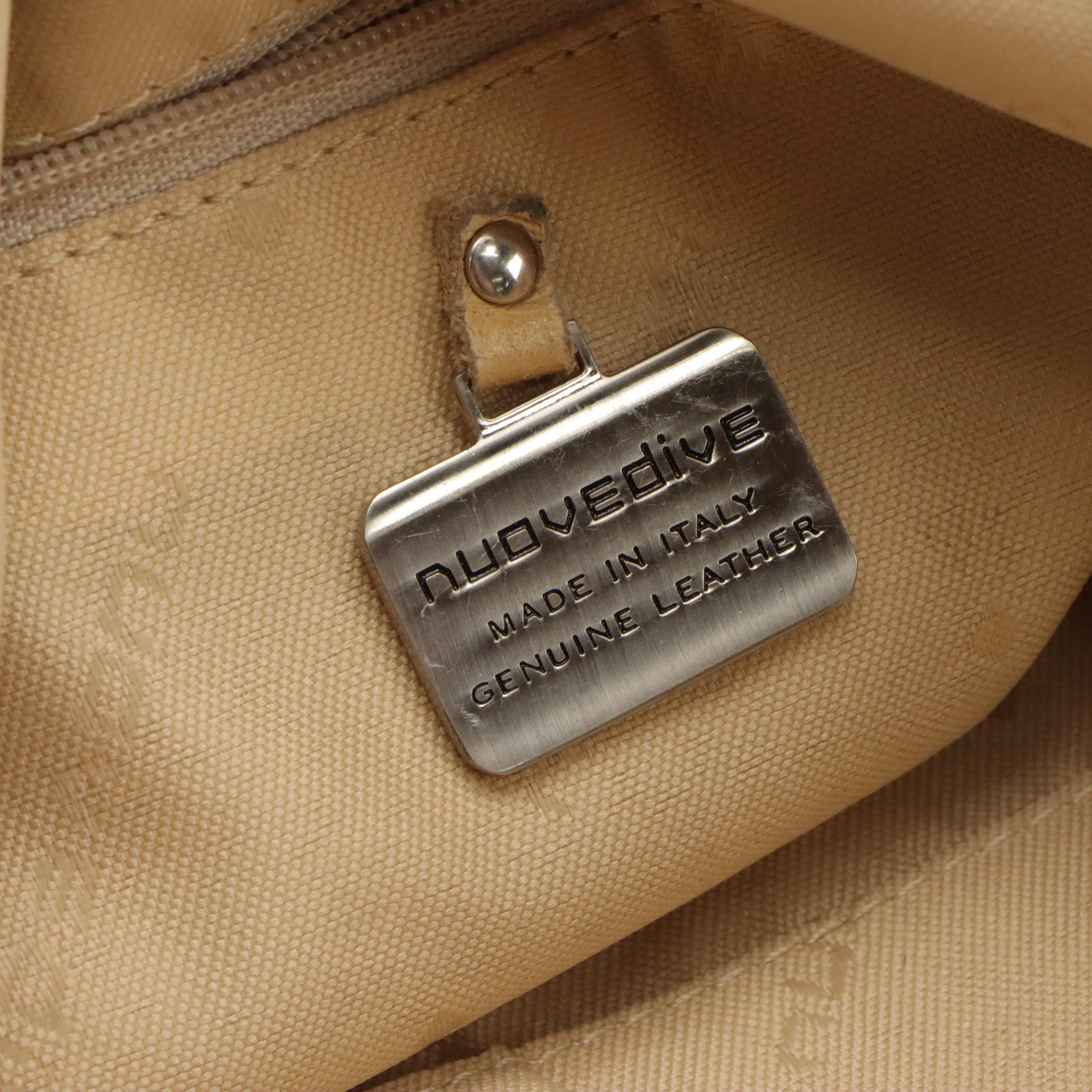 Tignanello Black Leather Shoulder Bag and Nuovedive Yellow Leather Hobo Bag