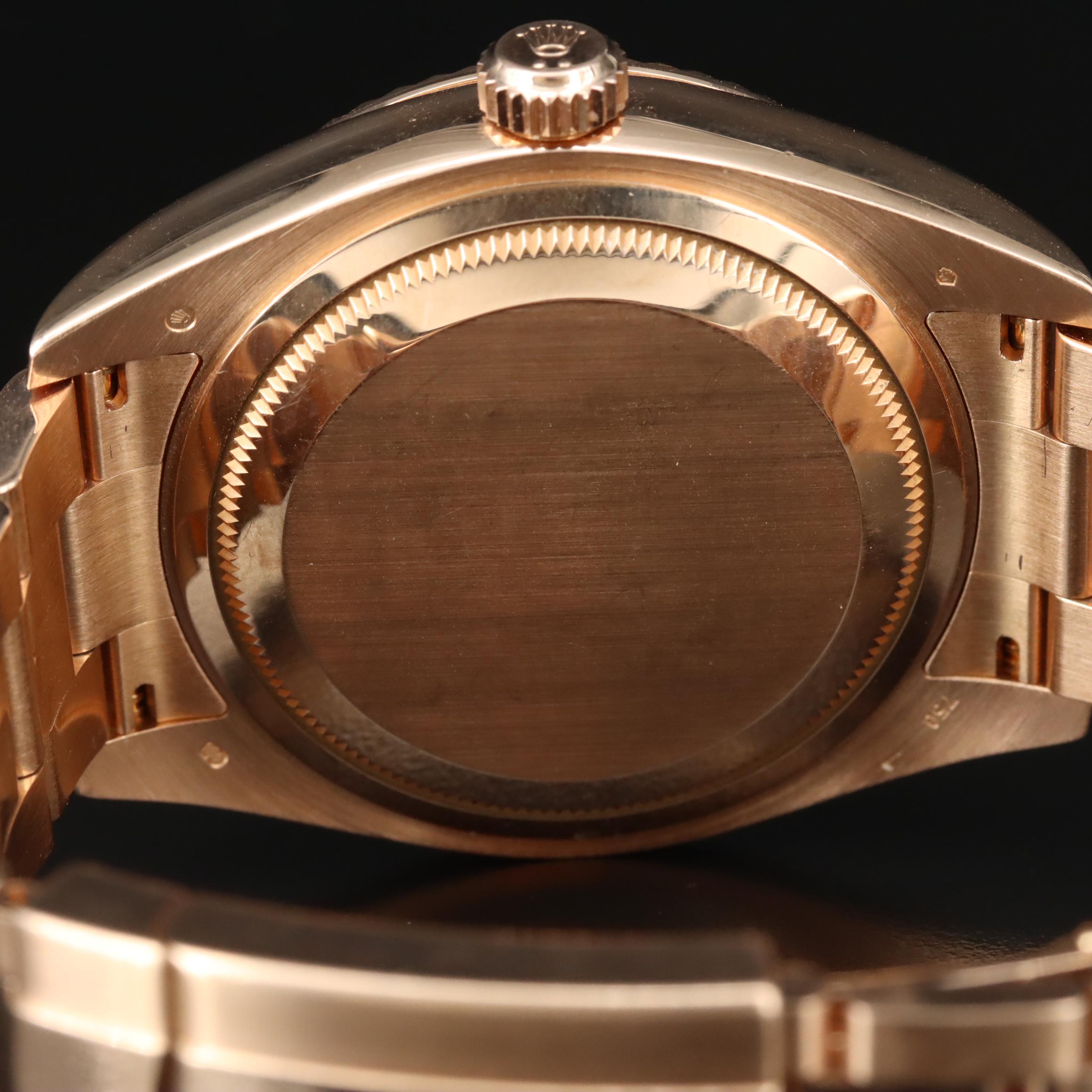 18K Everose Gold Rolex Sky-Dweller Sunburst Roman Dial Watch